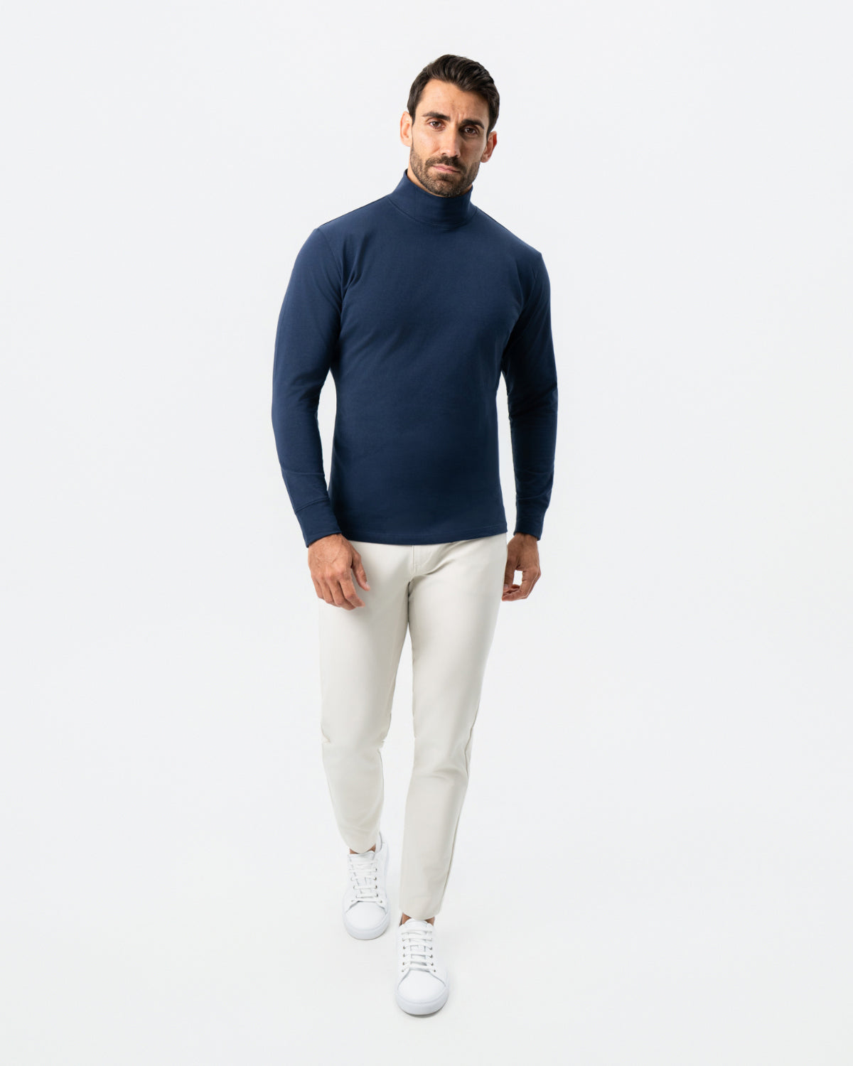 Mock Turtleneck - Navy