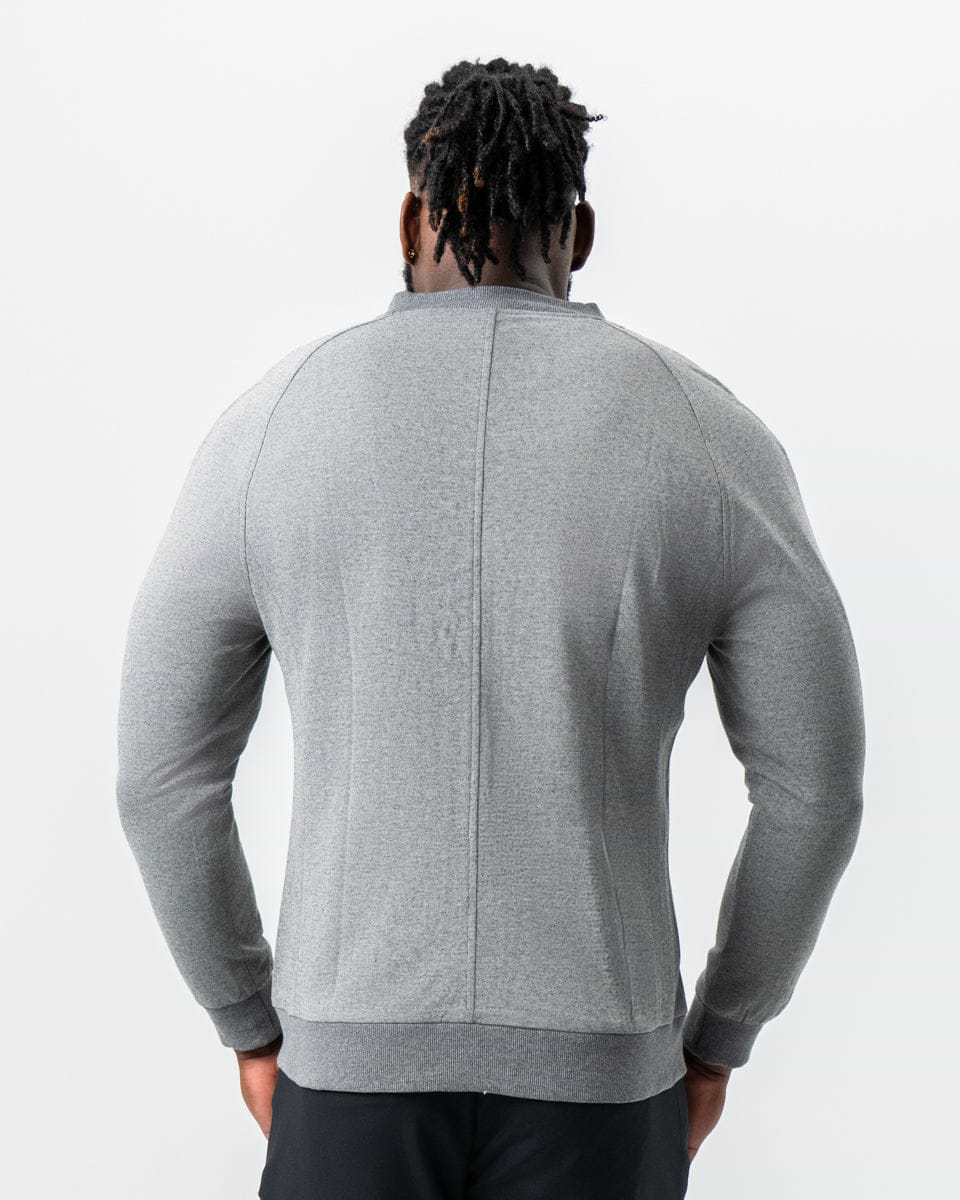 Knit Stretch Bomber - Grey