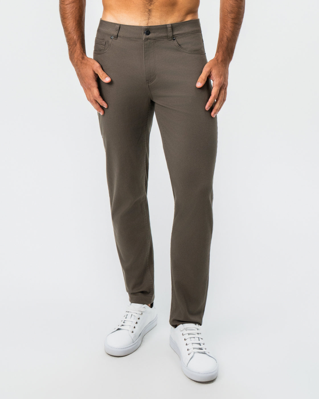 Performance Cotton Twill 5 Pocket Pant - Olive