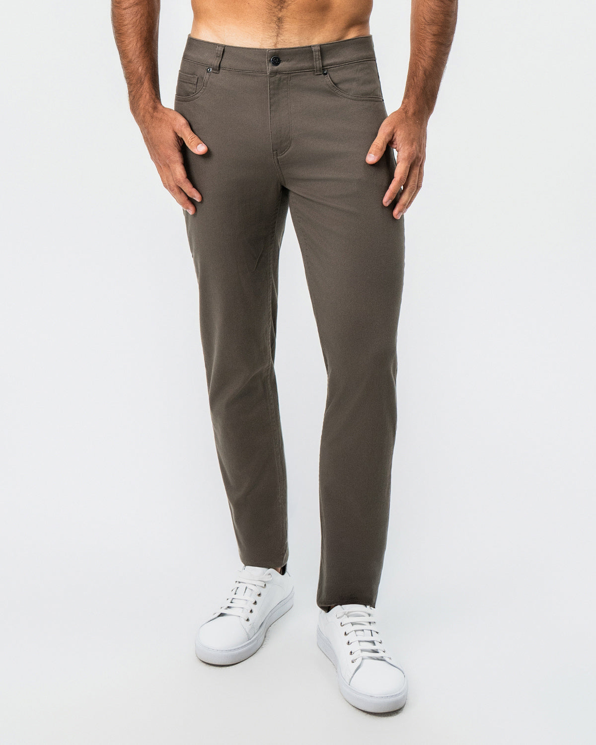 Performance Cotton Twill 5 Pocket Pant - Olive