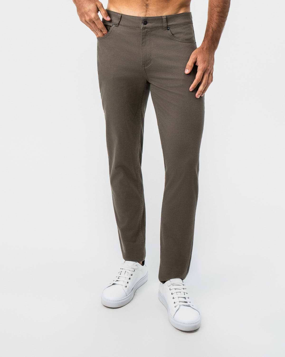 Performance Cotton Twill 5 Pocket Pant - Olive
