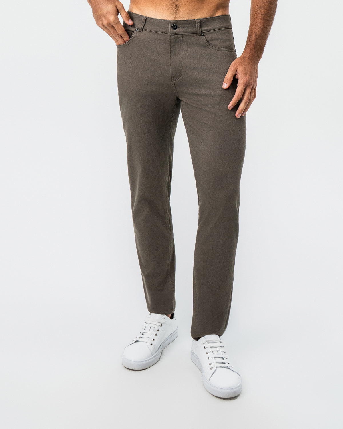Performance Cotton Twill 5 Pocket Pant - Olive