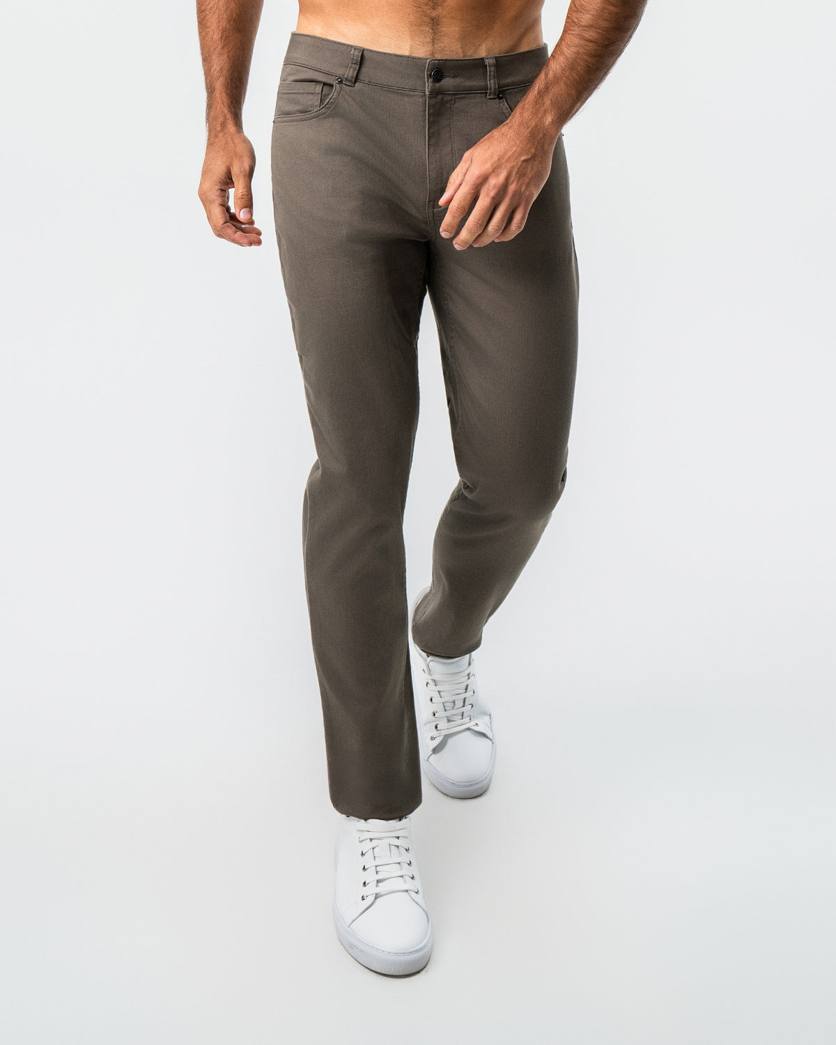 Performance Cotton Twill 5 Pocket Pant - Olive