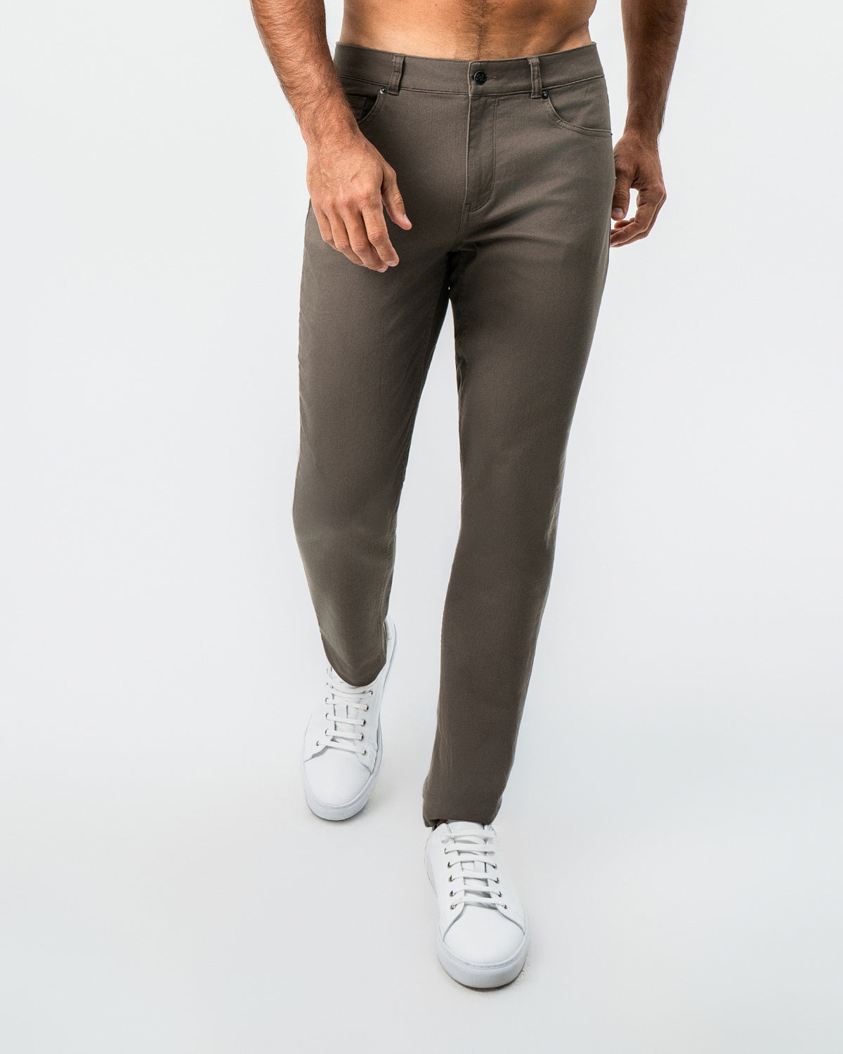 Performance Cotton Twill 5 Pocket Pant - Olive