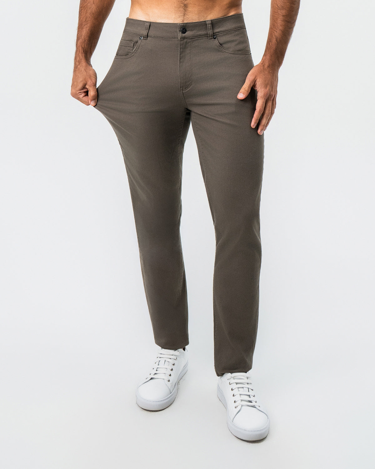 Performance Cotton Twill 5 Pocket Pant - Olive