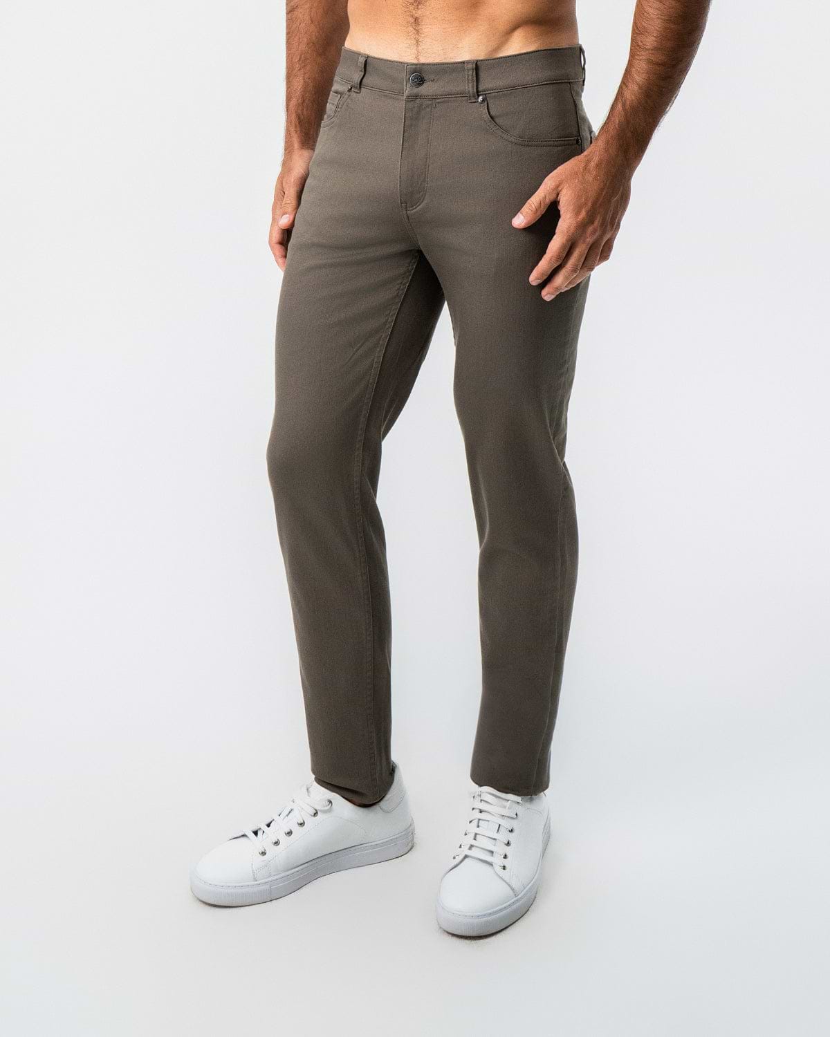 Performance Cotton Twill 5 Pocket Pant - Olive