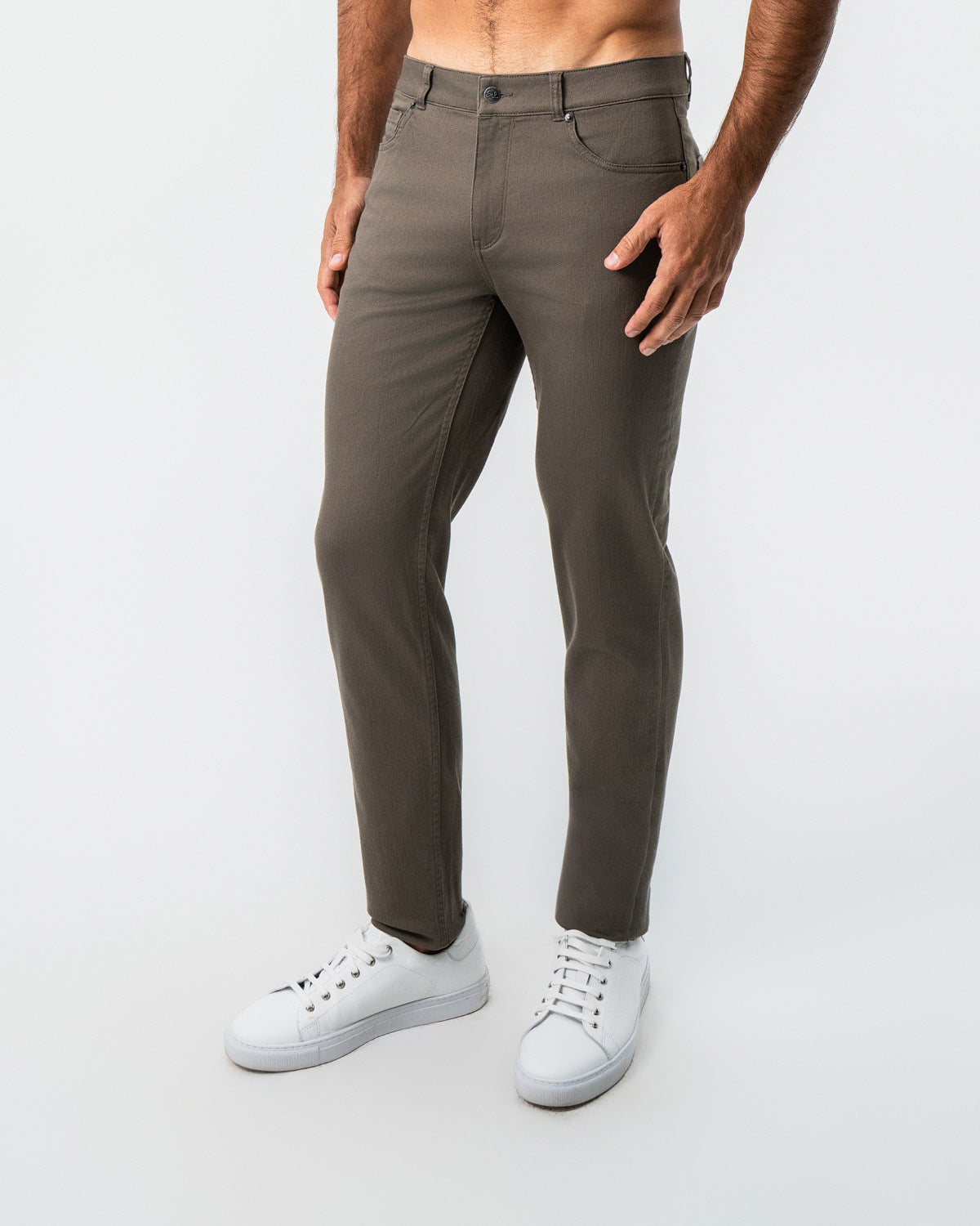 Performance Cotton Twill 5 Pocket Pant - Olive