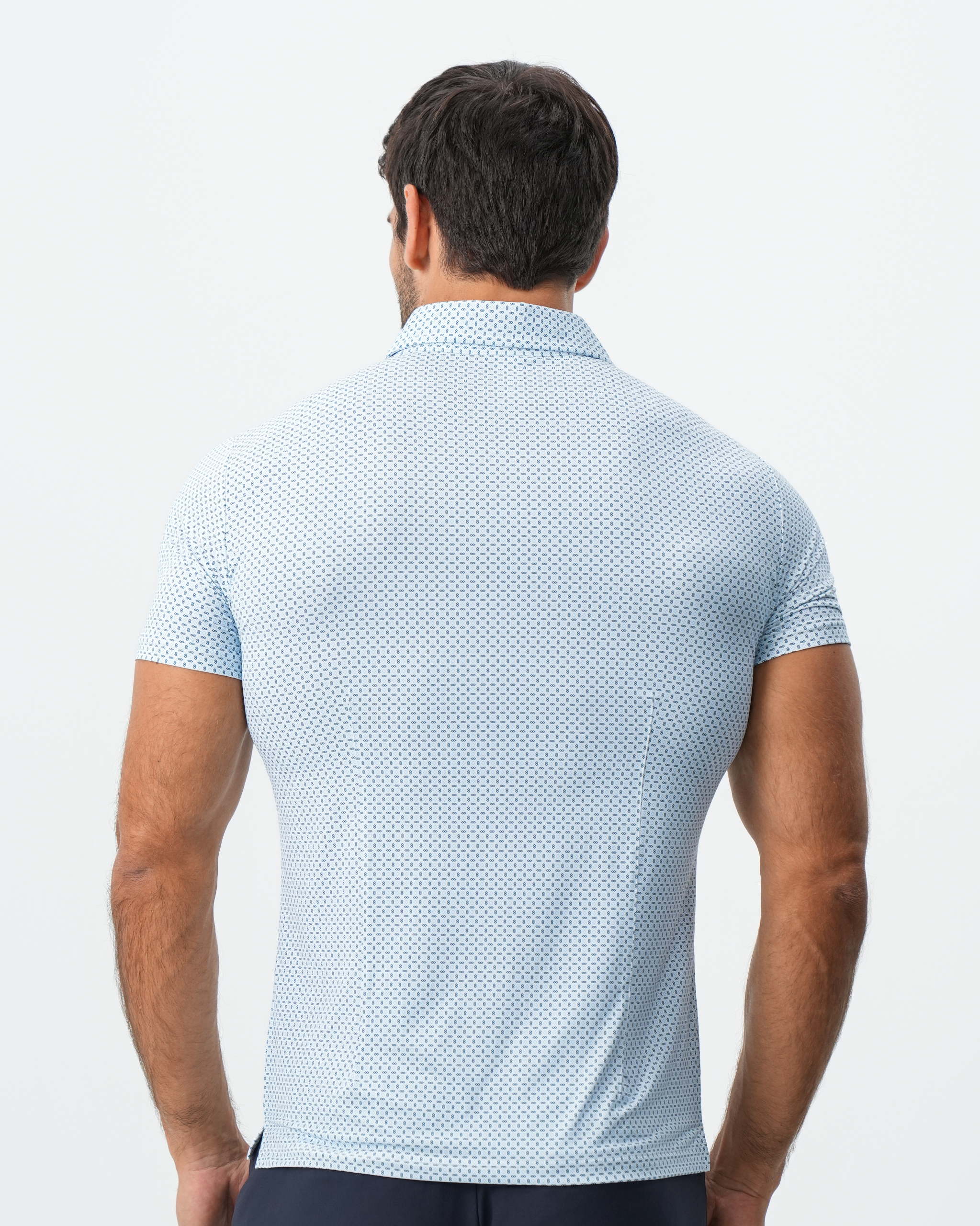 "The Bolt" Light Blue & Navy Cross Diamond