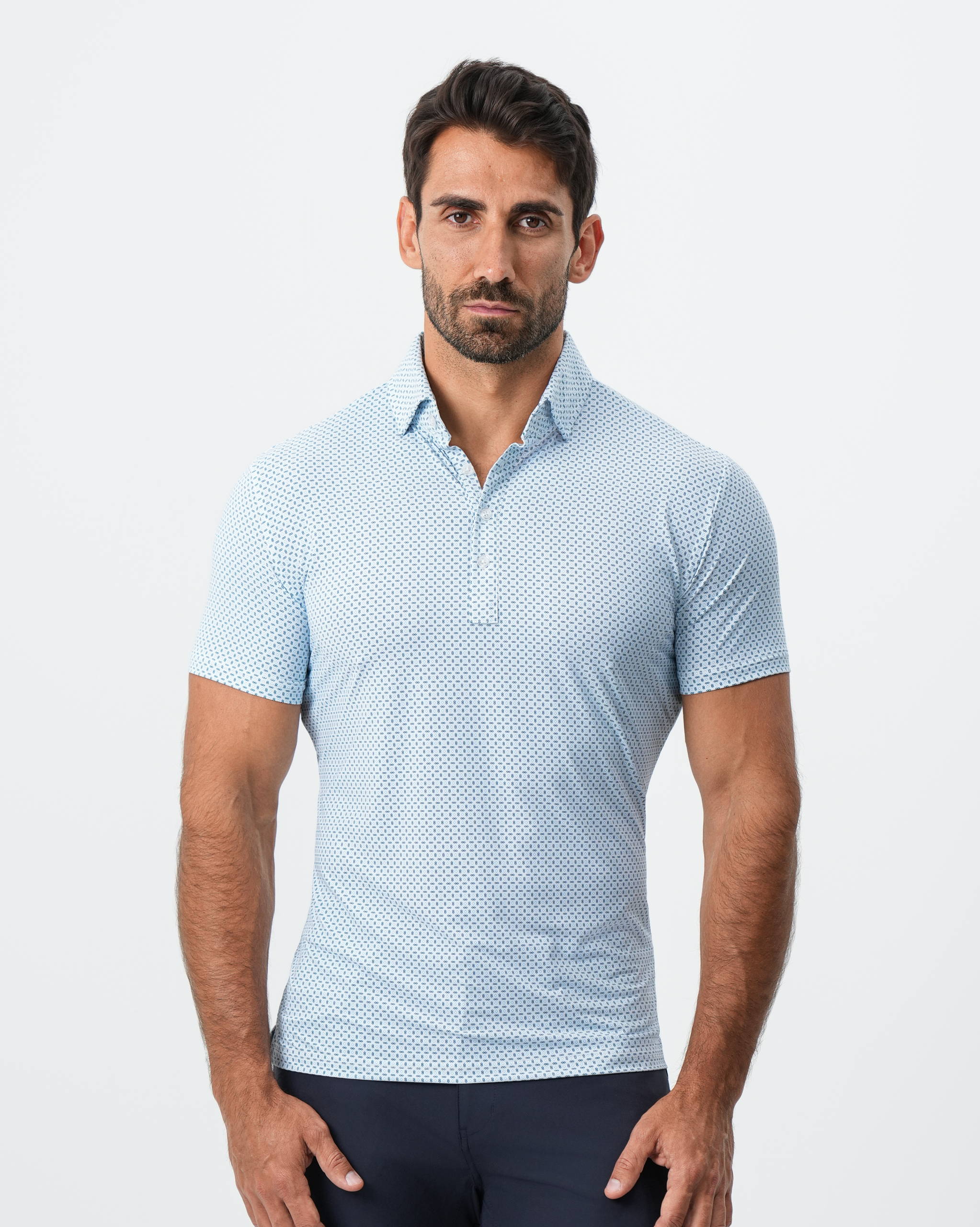 "The Bolt" Light Blue & Navy Cross Diamond