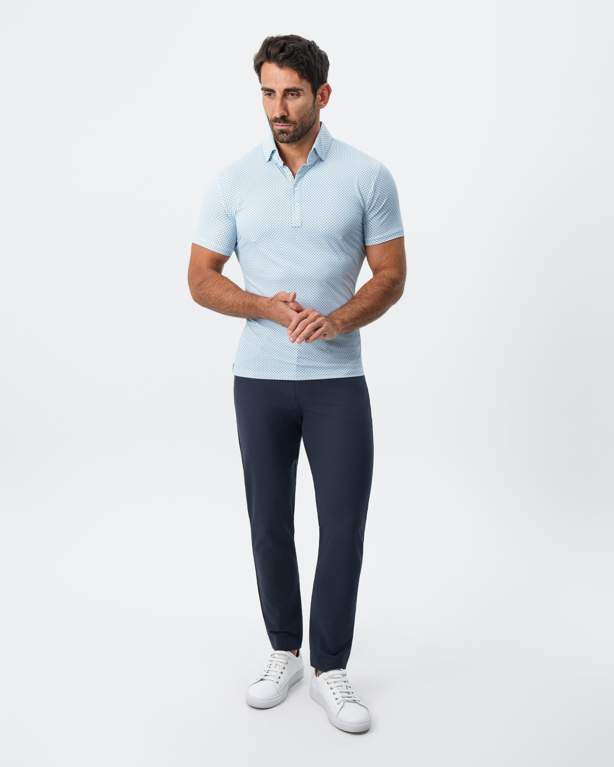 "The Bolt" Light Blue & Navy Cross Diamond