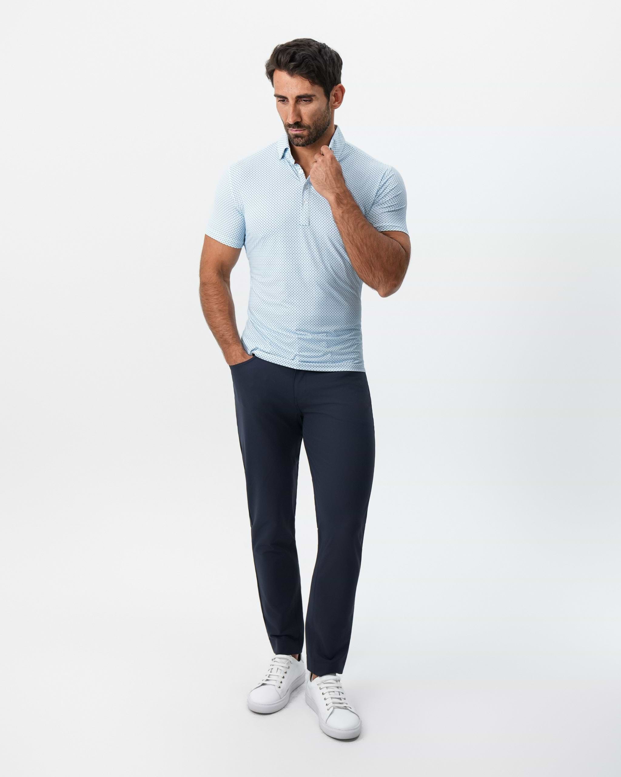 "The Bolt" Light Blue & Navy Cross Diamond