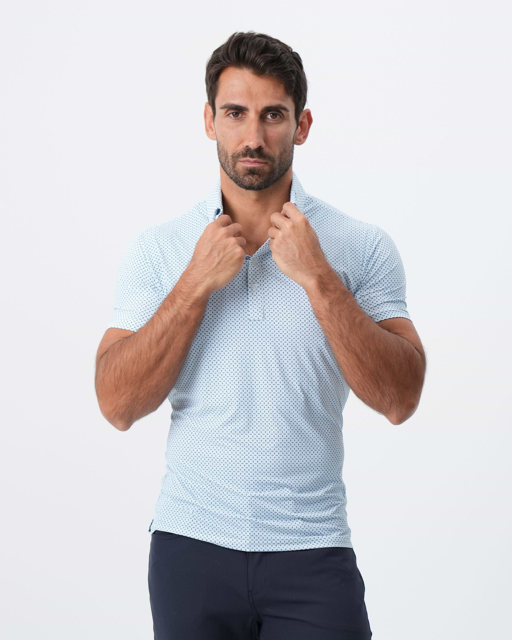 "The Bolt" Light Blue & Navy Cross Diamond