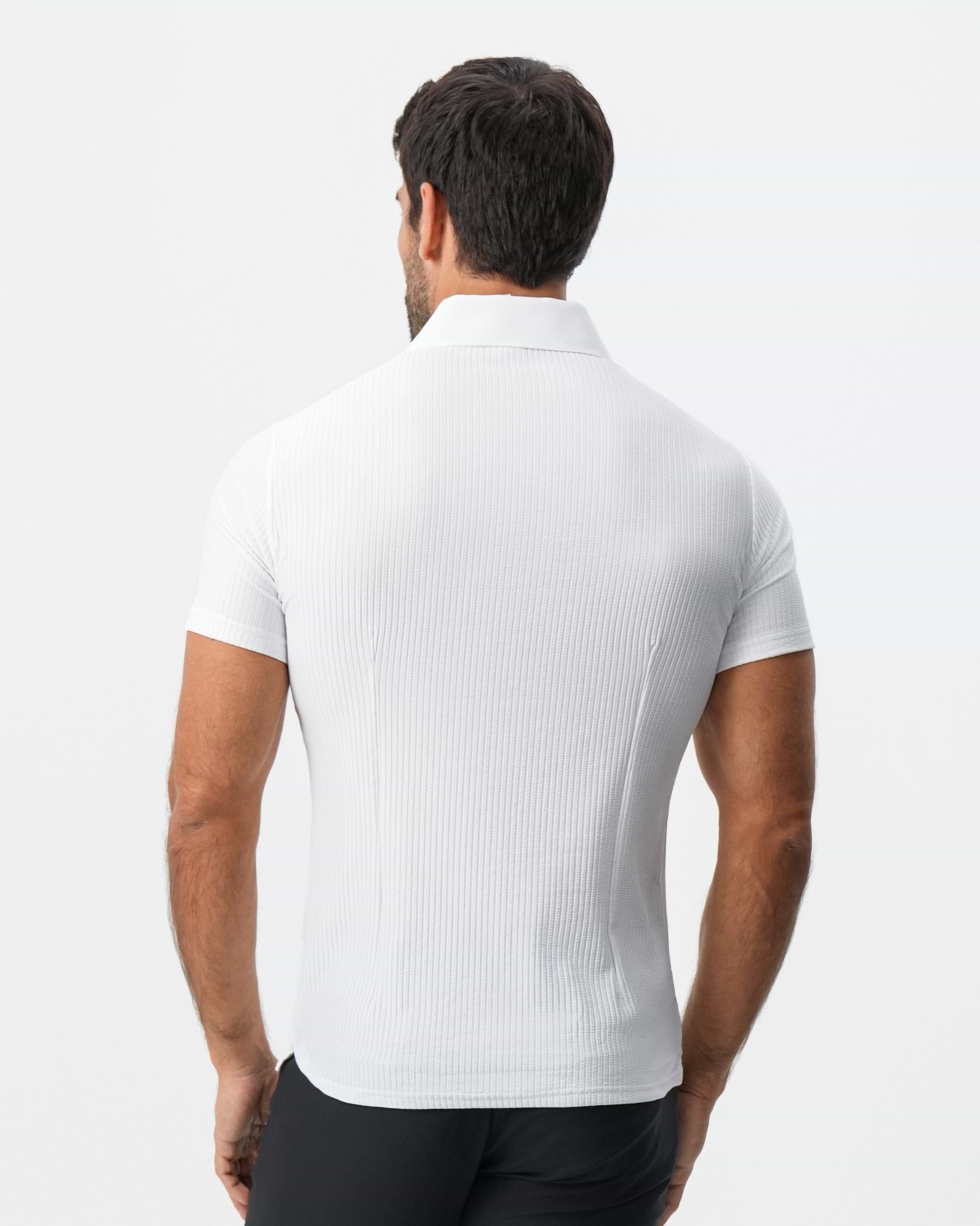 Seersucker Polo - White