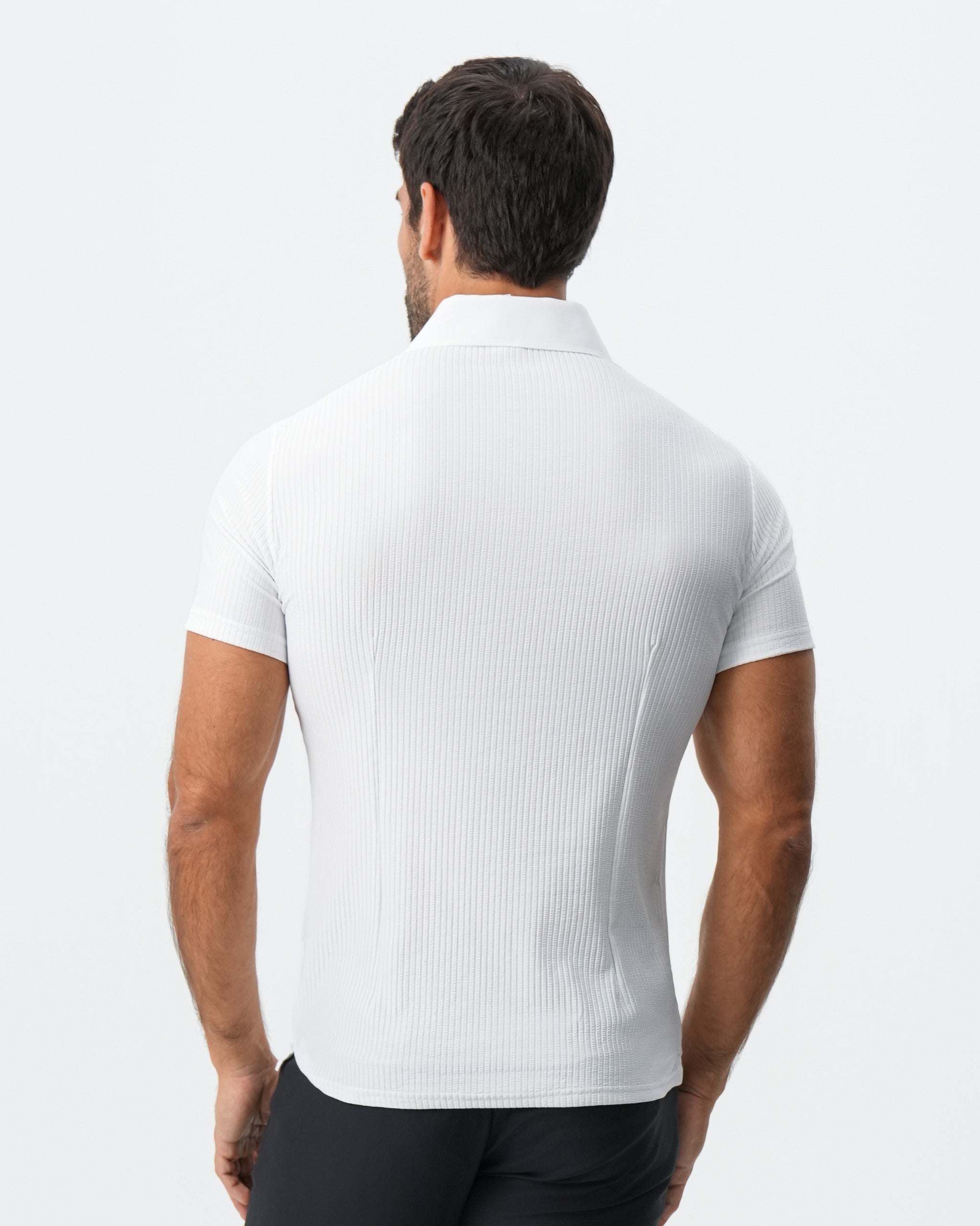 Seersucker Polo - White