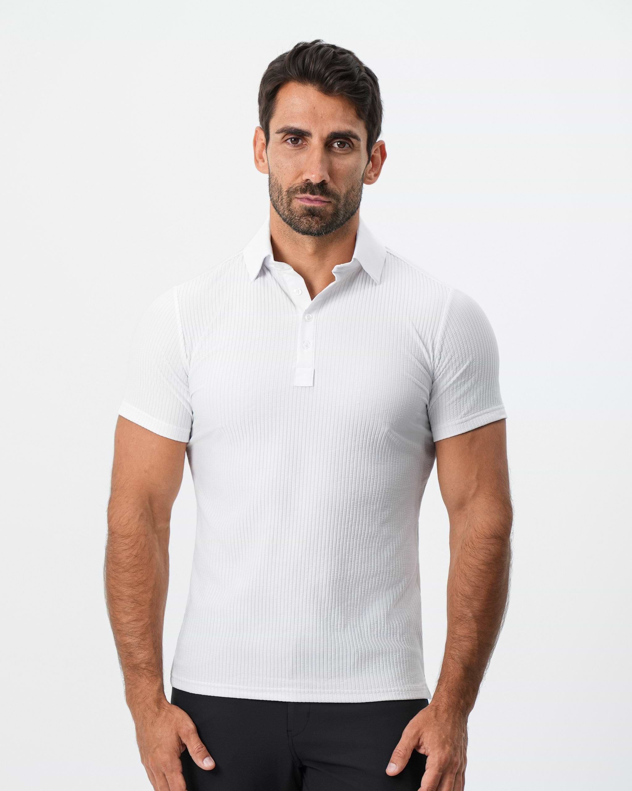 Seersucker Polo - White