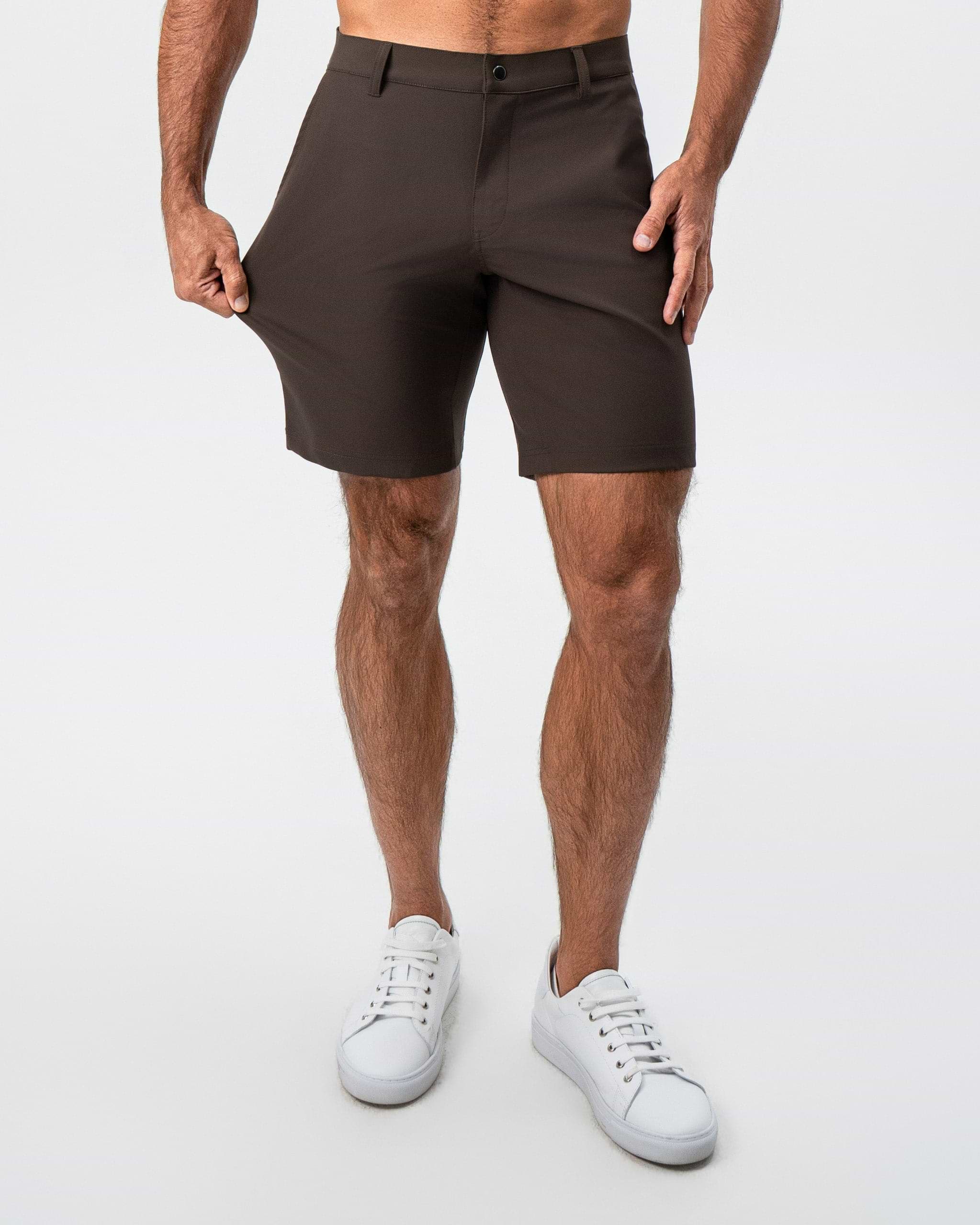 Athletic Fit Shorts - Brown
