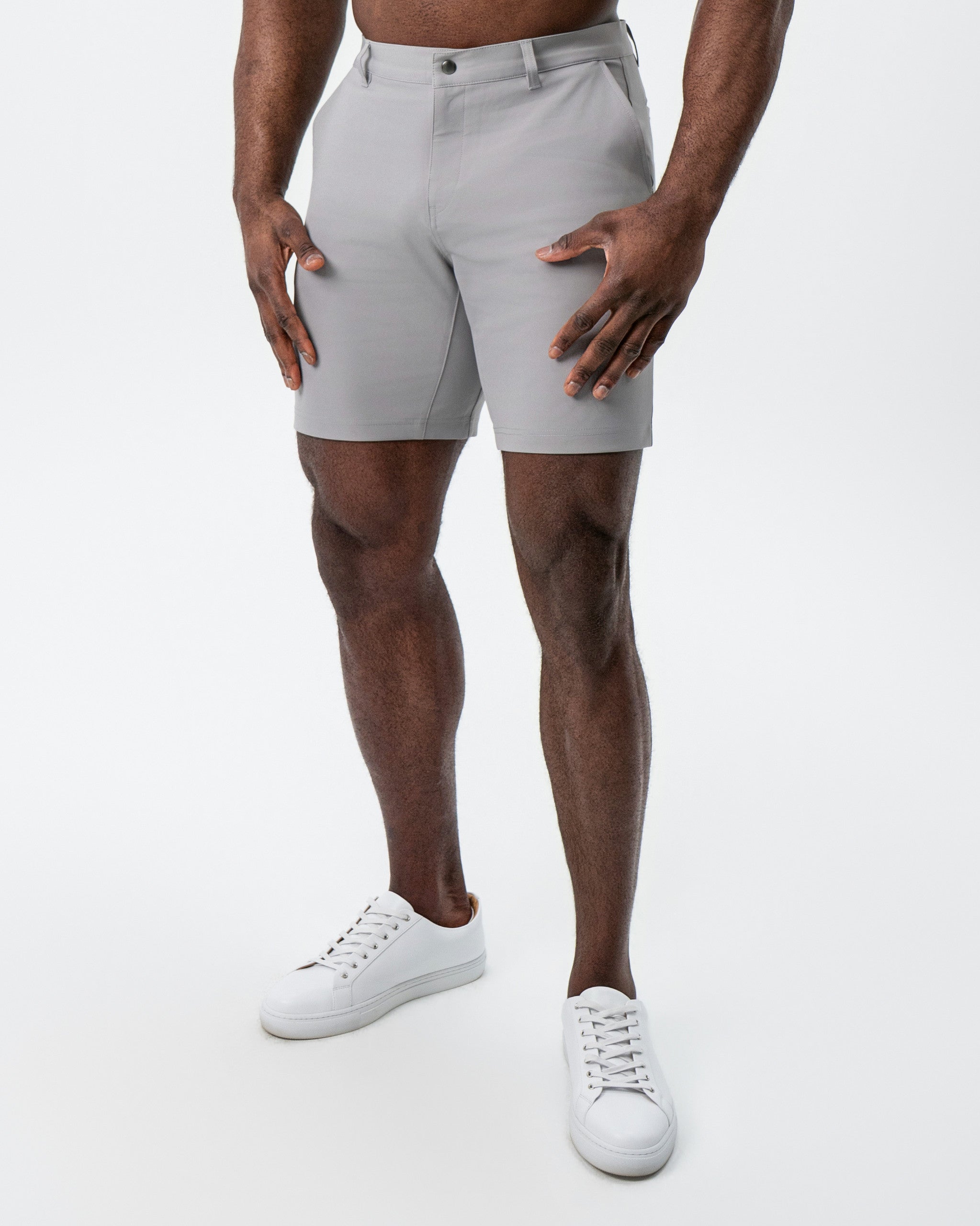 Athletic Fit Shorts - Light Grey