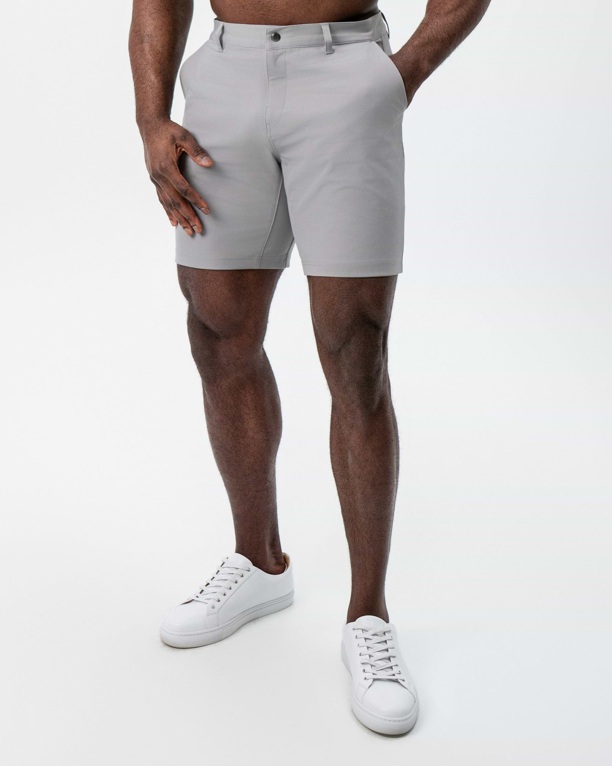 Athletic Fit Shorts - Light Grey