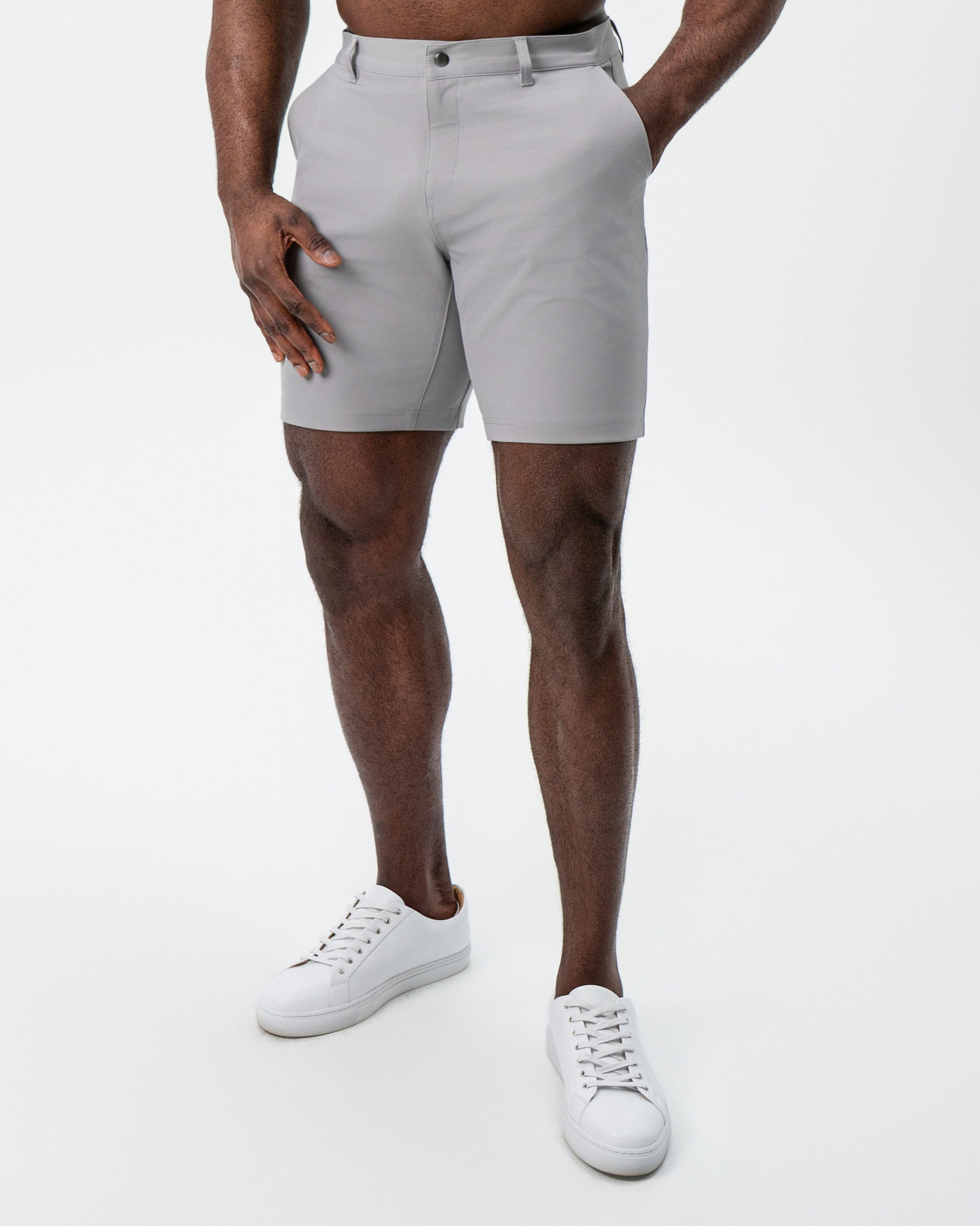 Athletic Fit Shorts - Light Grey