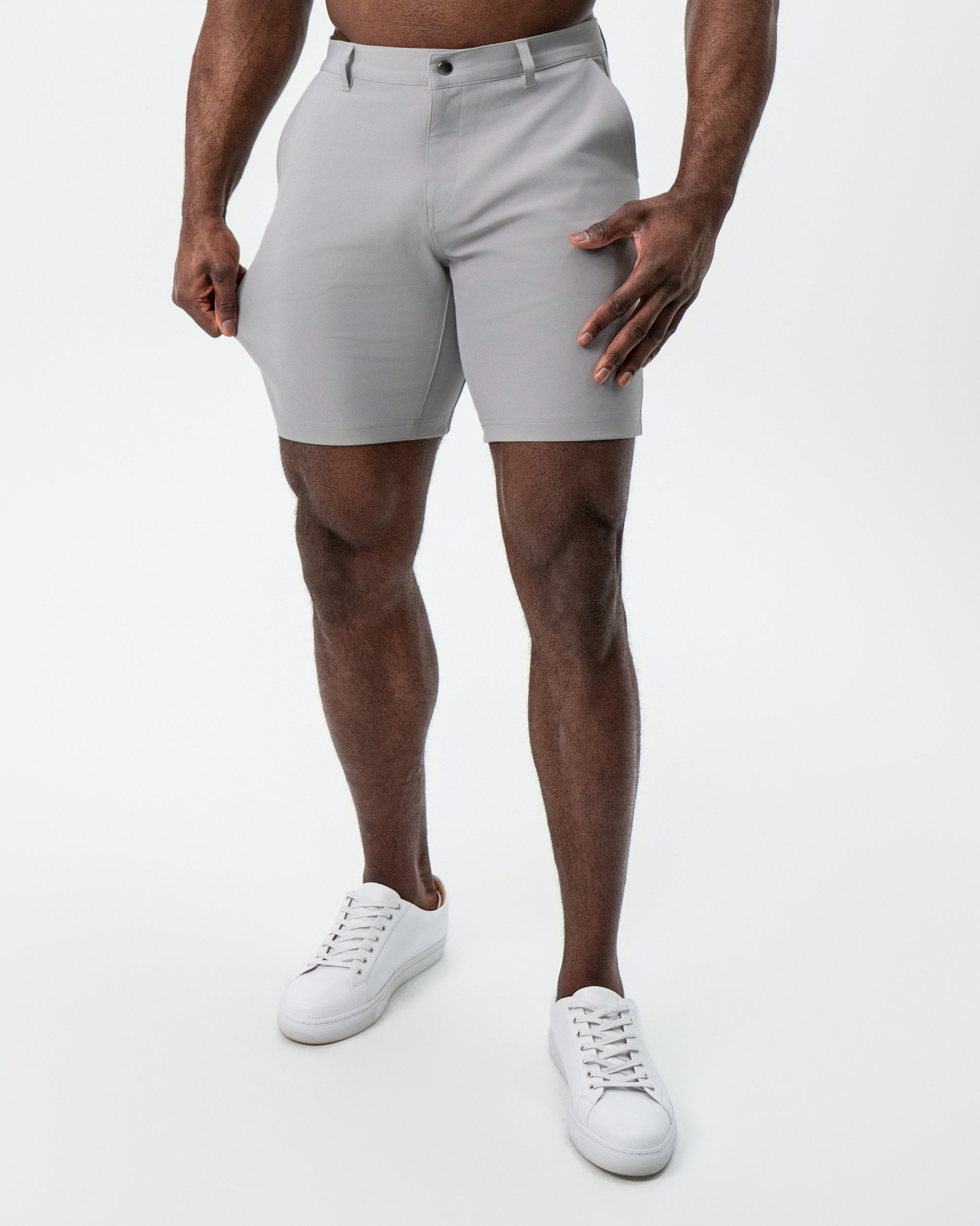 Athletic Fit Shorts - Light Grey