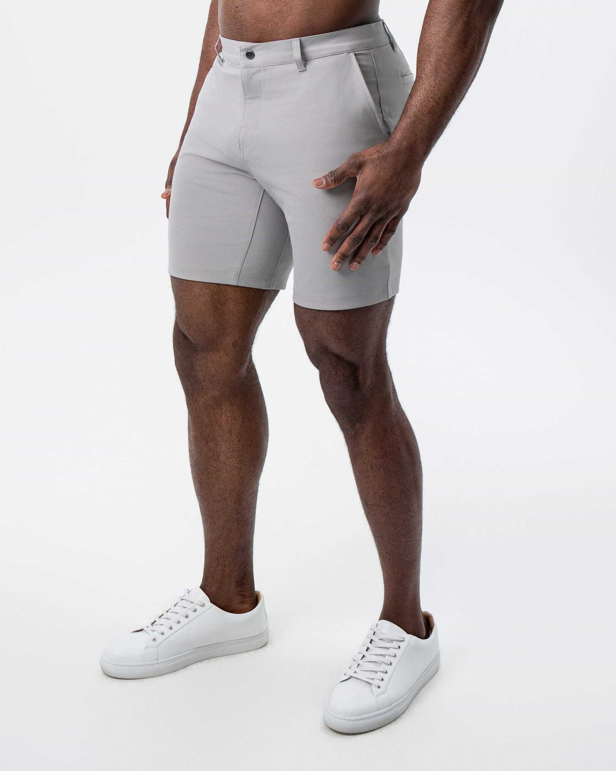 Athletic Fit Shorts - Light Grey