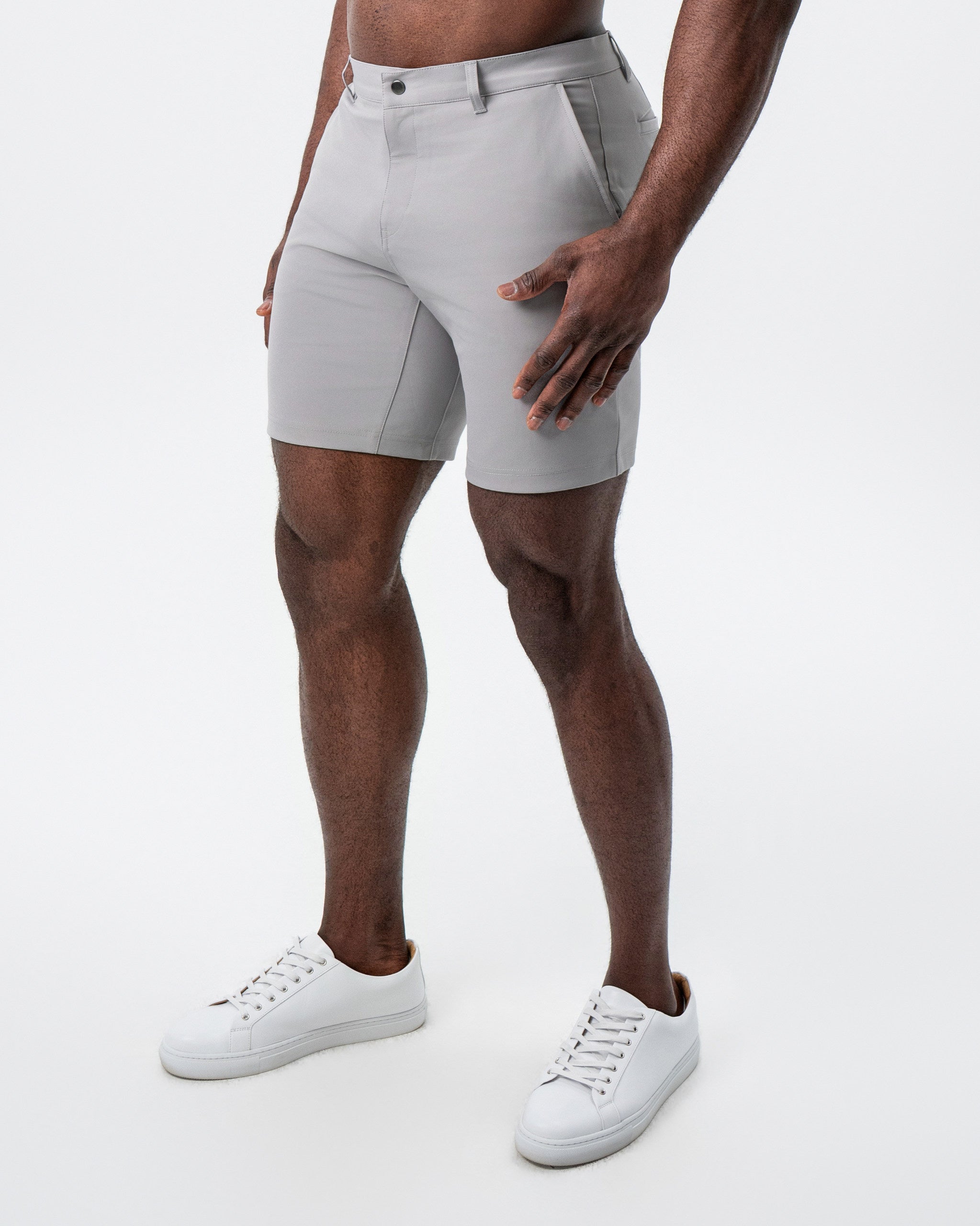 Athletic Fit Shorts - Light Grey