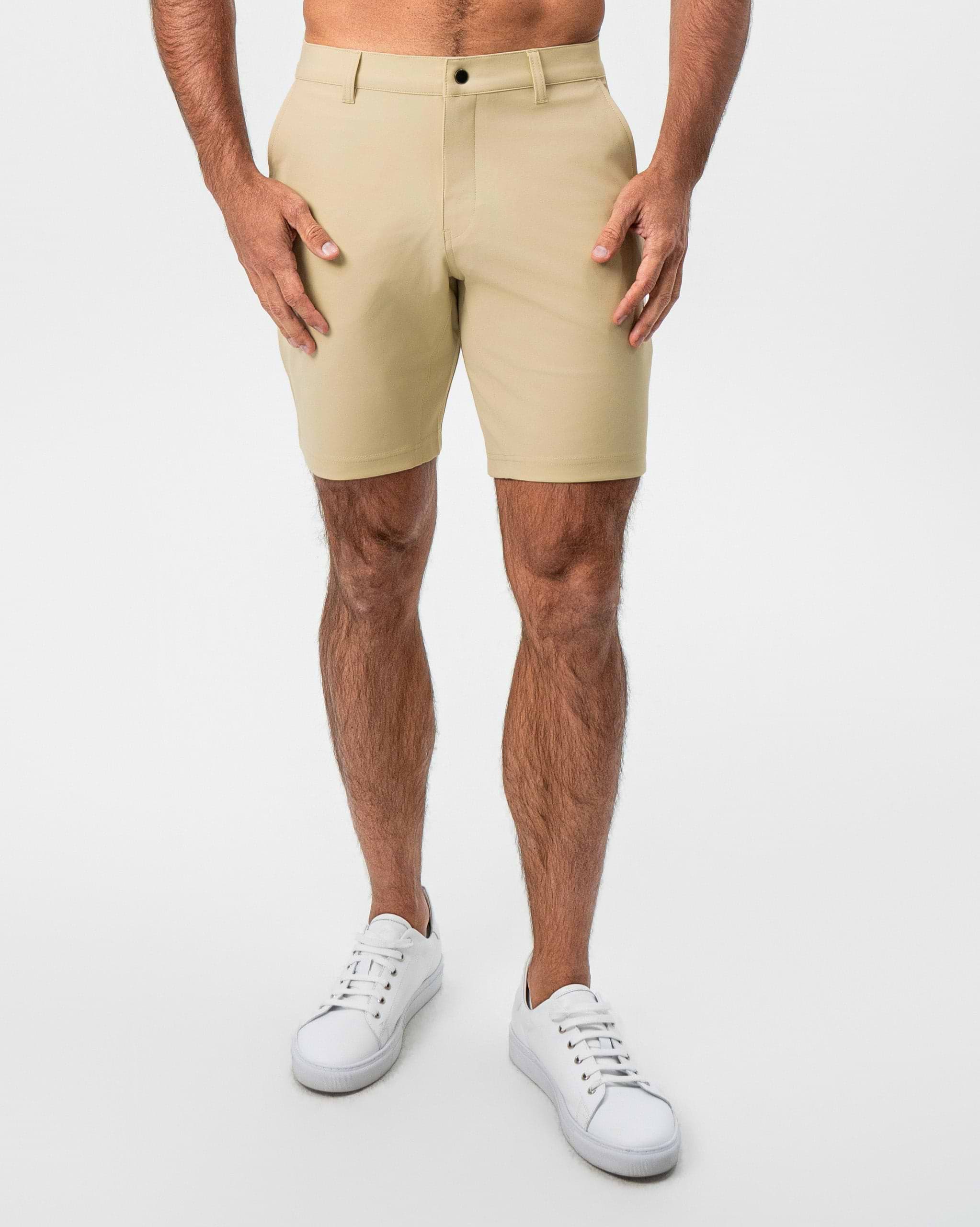 Athletic Fit Shorts - Mid Khaki