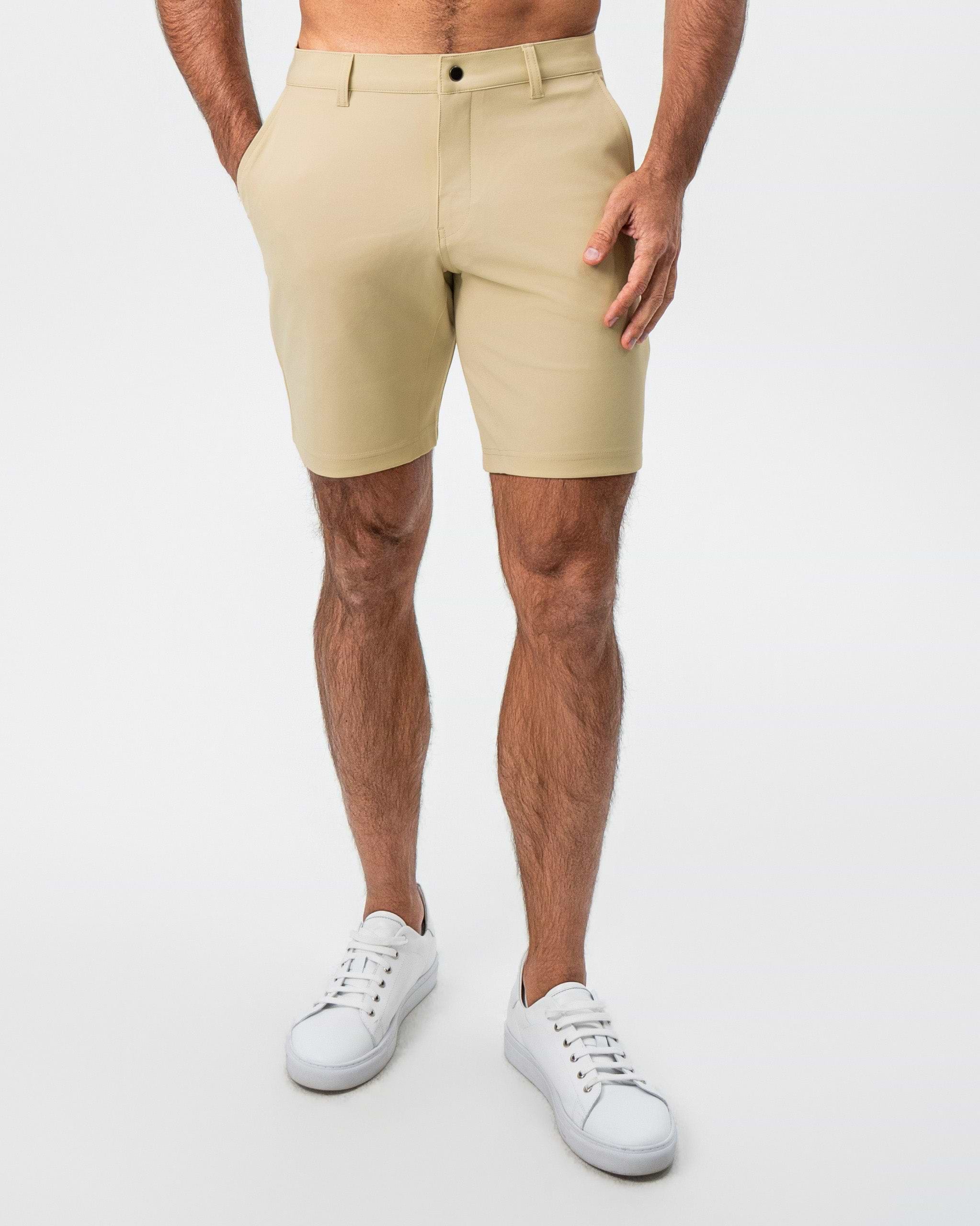 Athletic Fit Shorts - Mid Khaki
