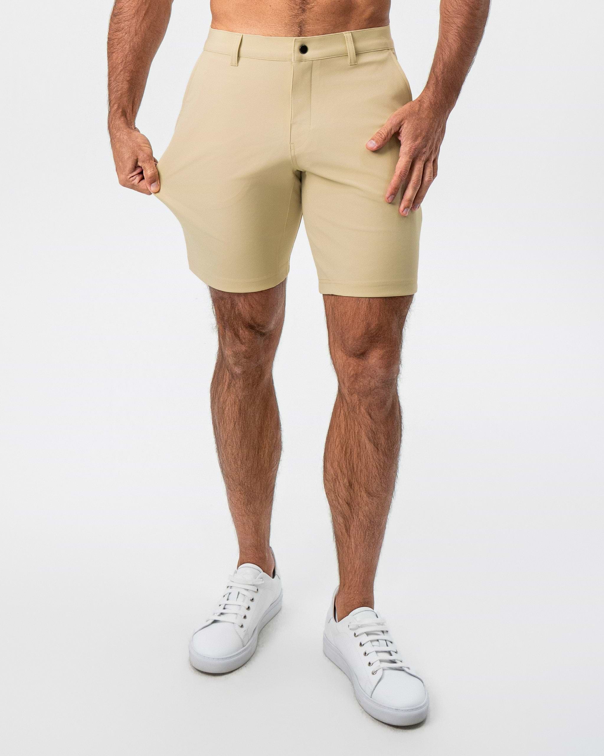 Athletic Fit Shorts - Mid Khaki