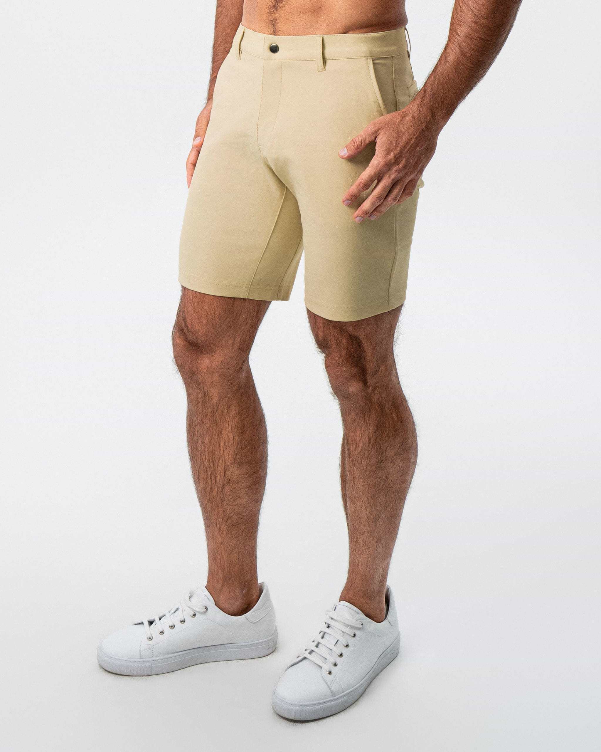 Athletic Fit Shorts - Mid Khaki