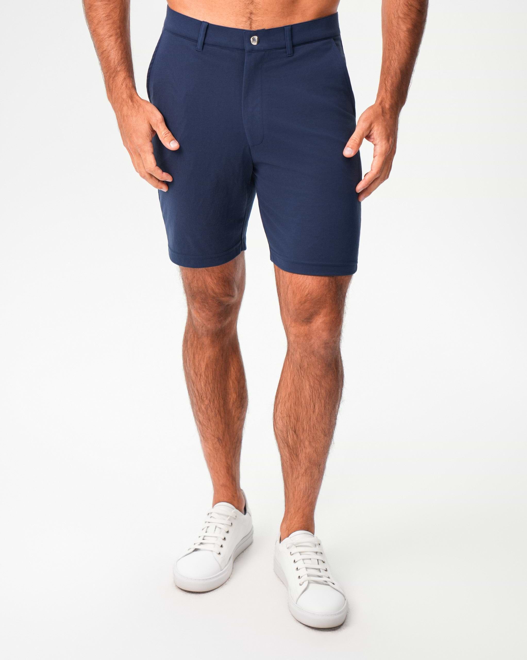 Athletic Fit Pique Shorts - Navy