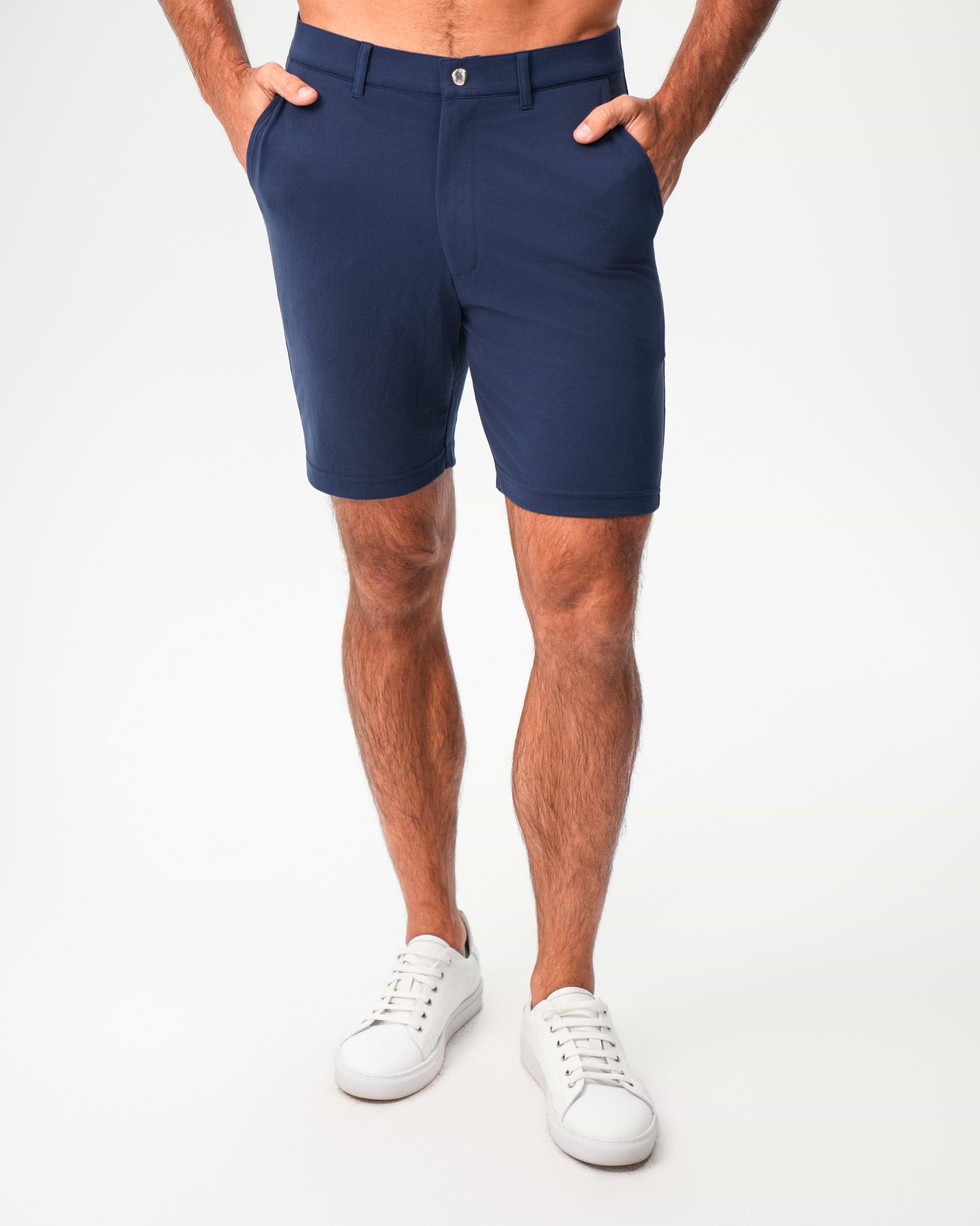 Athletic Fit Pique Shorts - Navy
