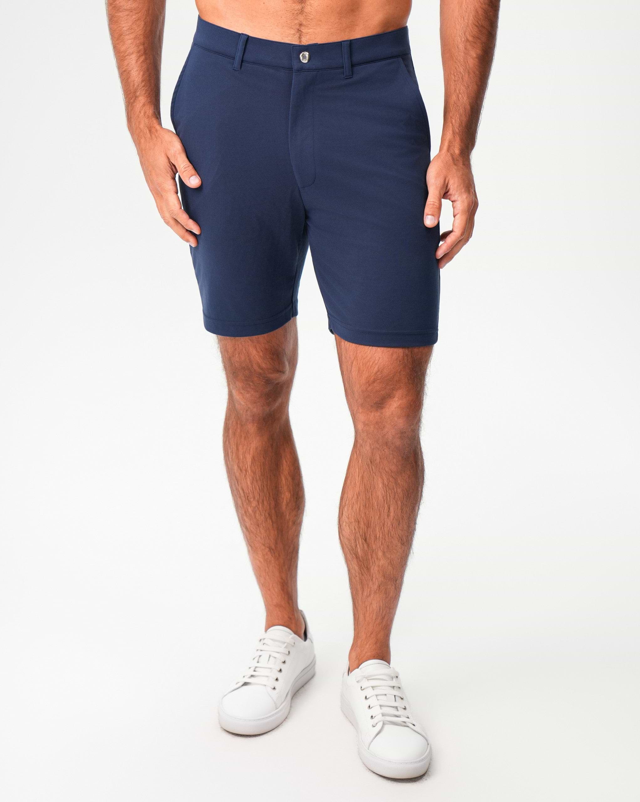 Athletic Fit Pique Shorts - Navy