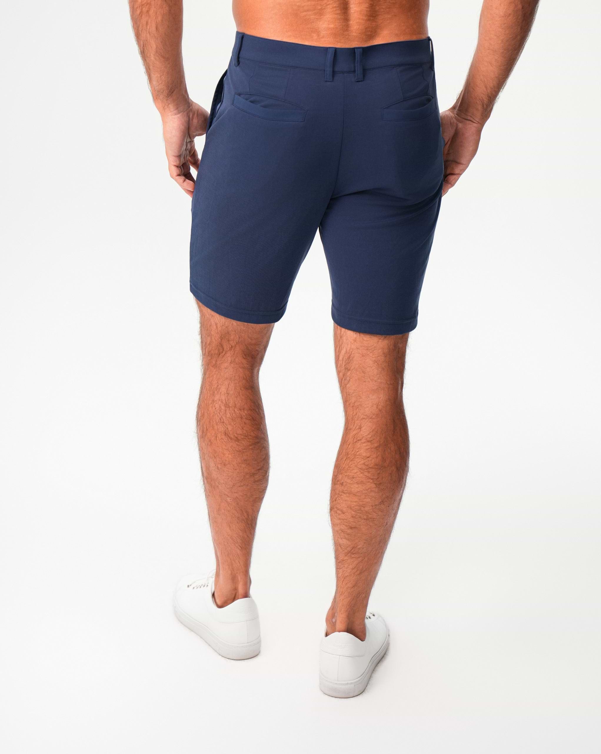 Athletic Fit Pique Shorts - Navy