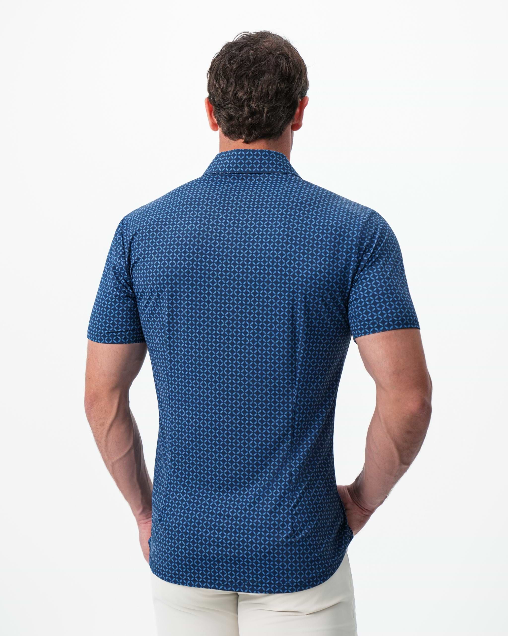"The Ares" Diamond Navy & Light Blue Circle