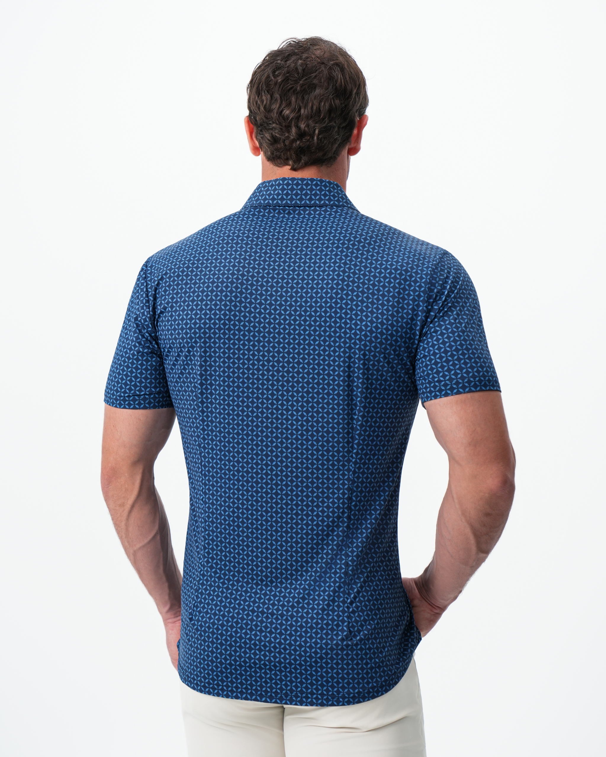 "The Ares" Diamond Navy & Light Blue Circle
