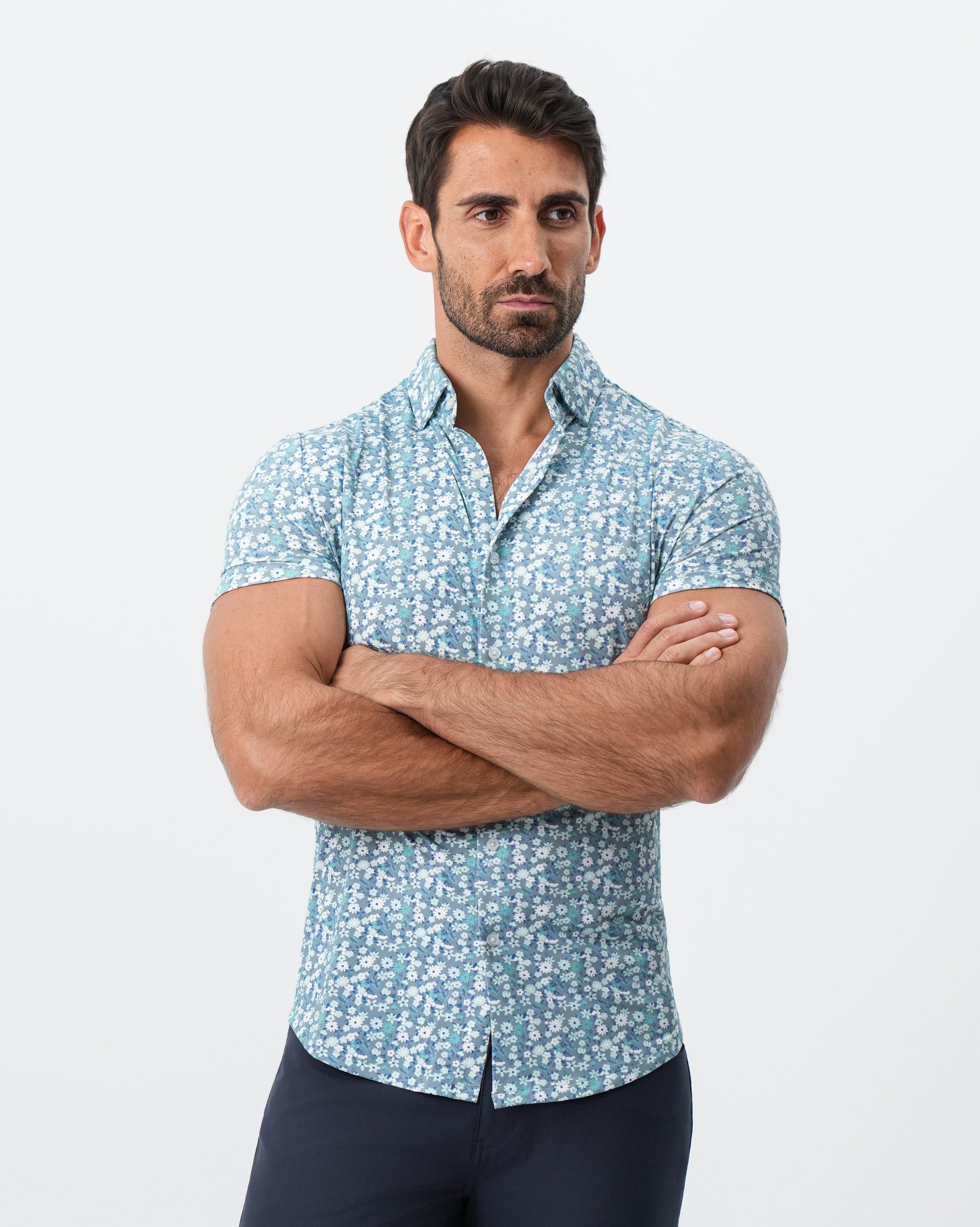 "The Bloom" Grey with Floral Print