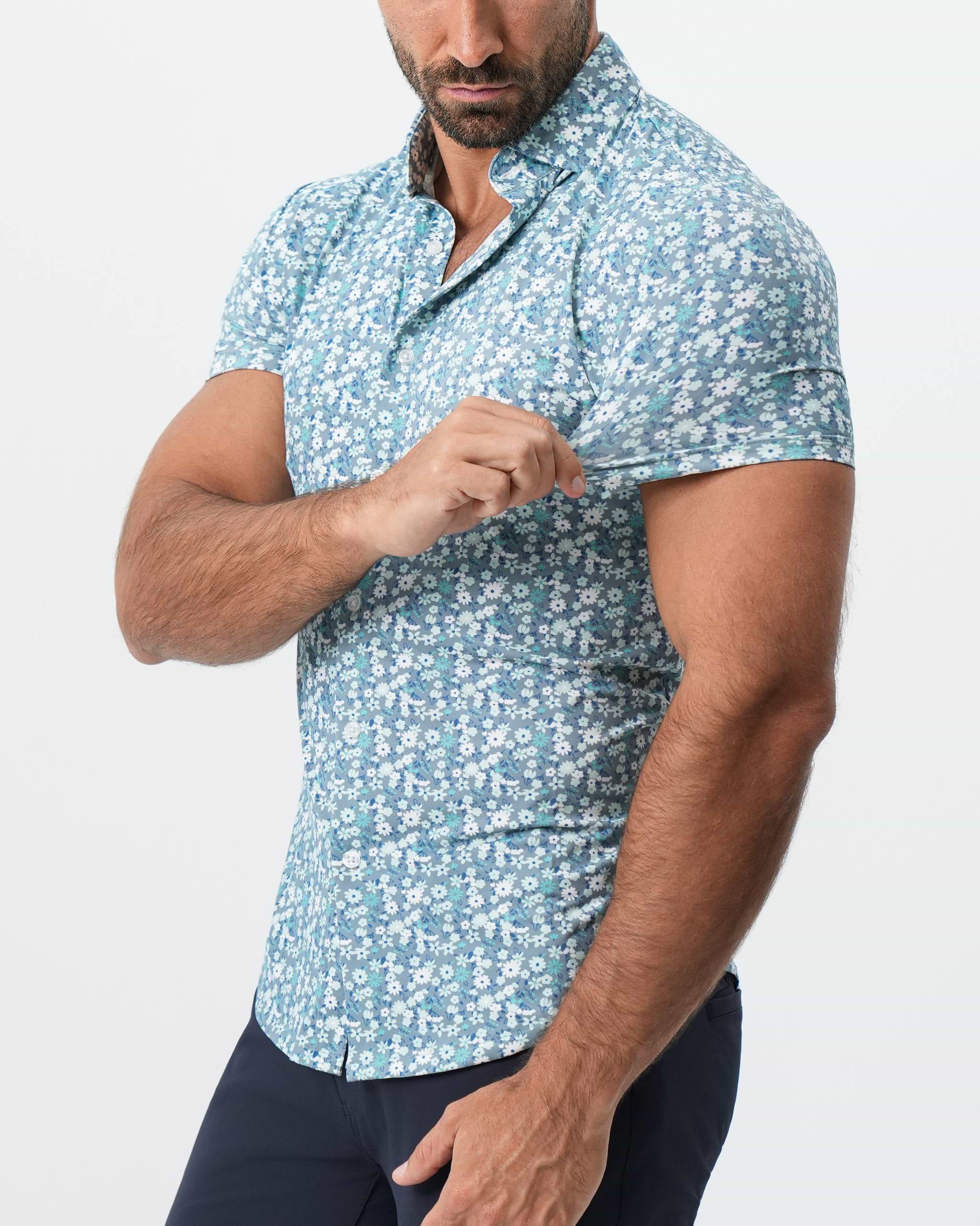 "The Bloom" Grey with Floral Print