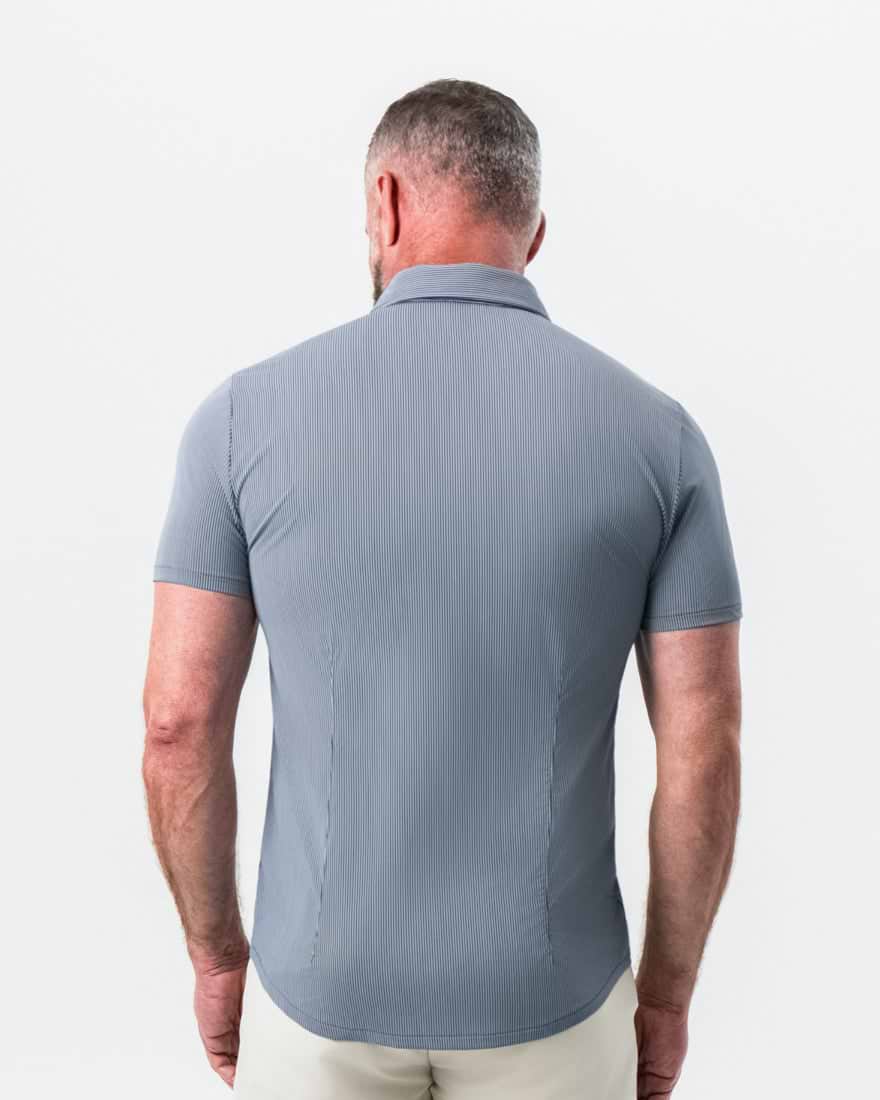 "The Lombardi" Navy Print Stripe