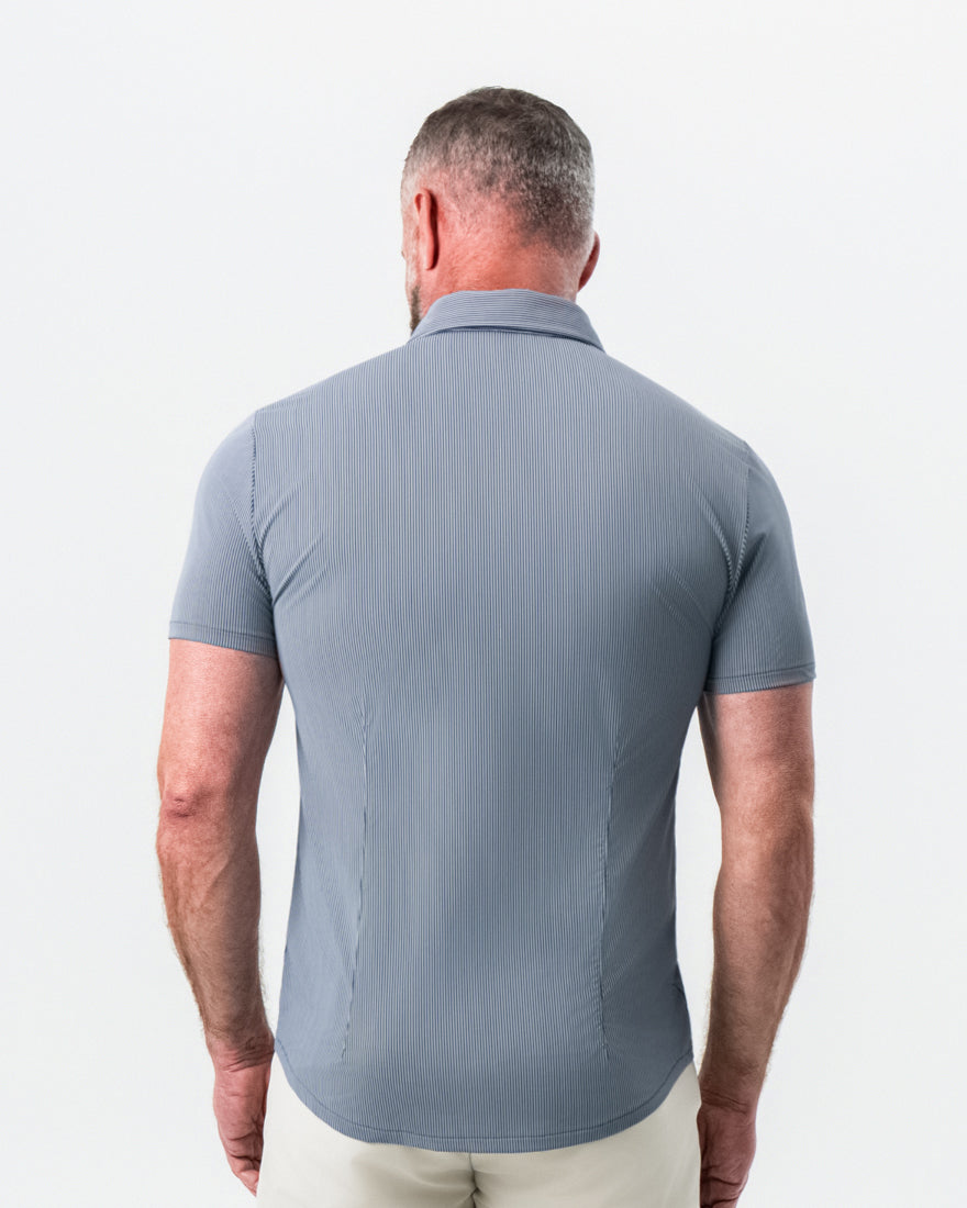 "The Lombardi" Navy Print Stripe