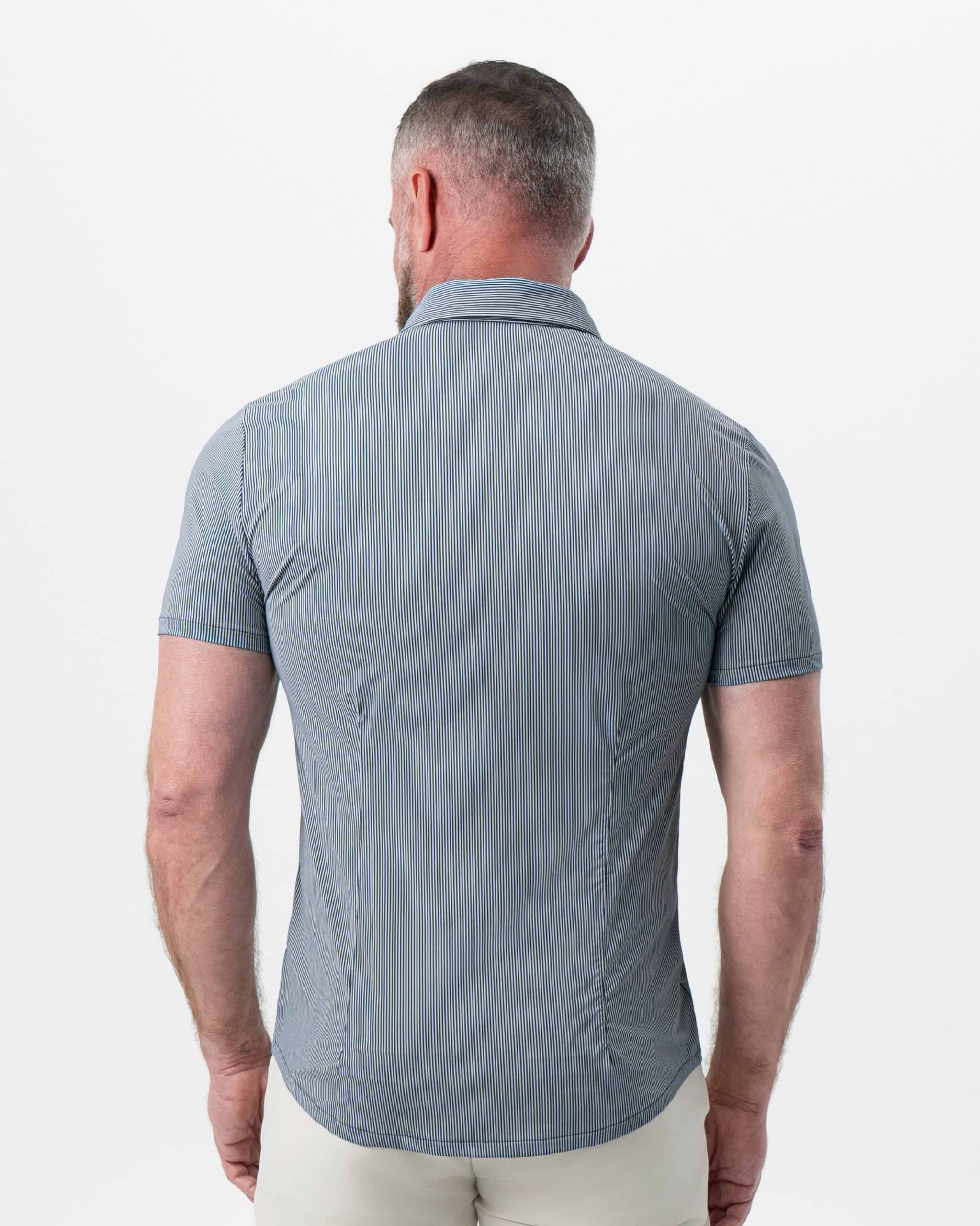 "The Lombardi" Navy Print Stripe