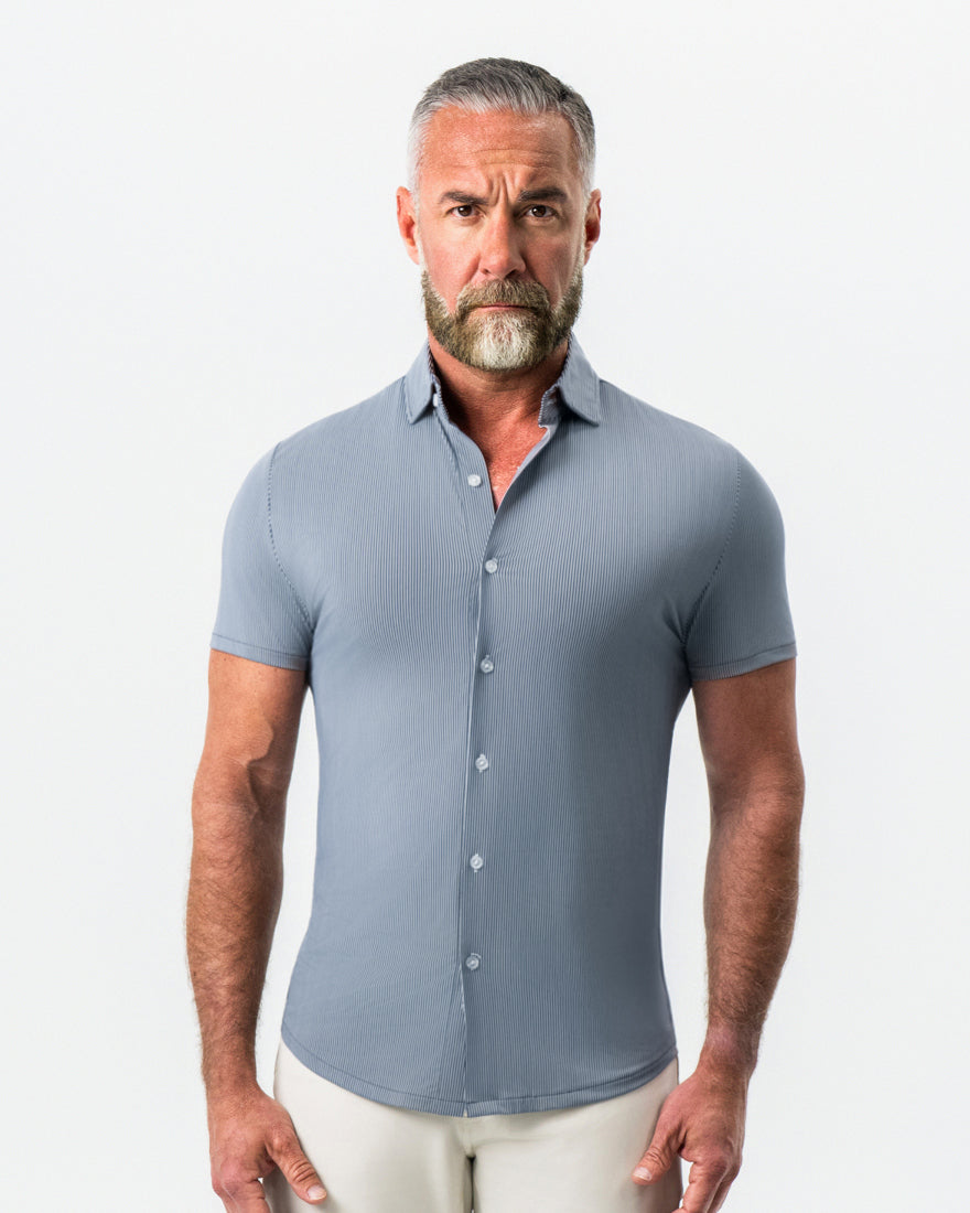 "The Lombardi" Navy Print Stripe