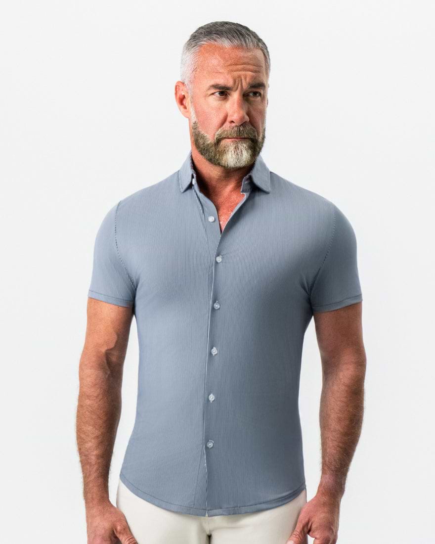 "The Lombardi" Navy Print Stripe