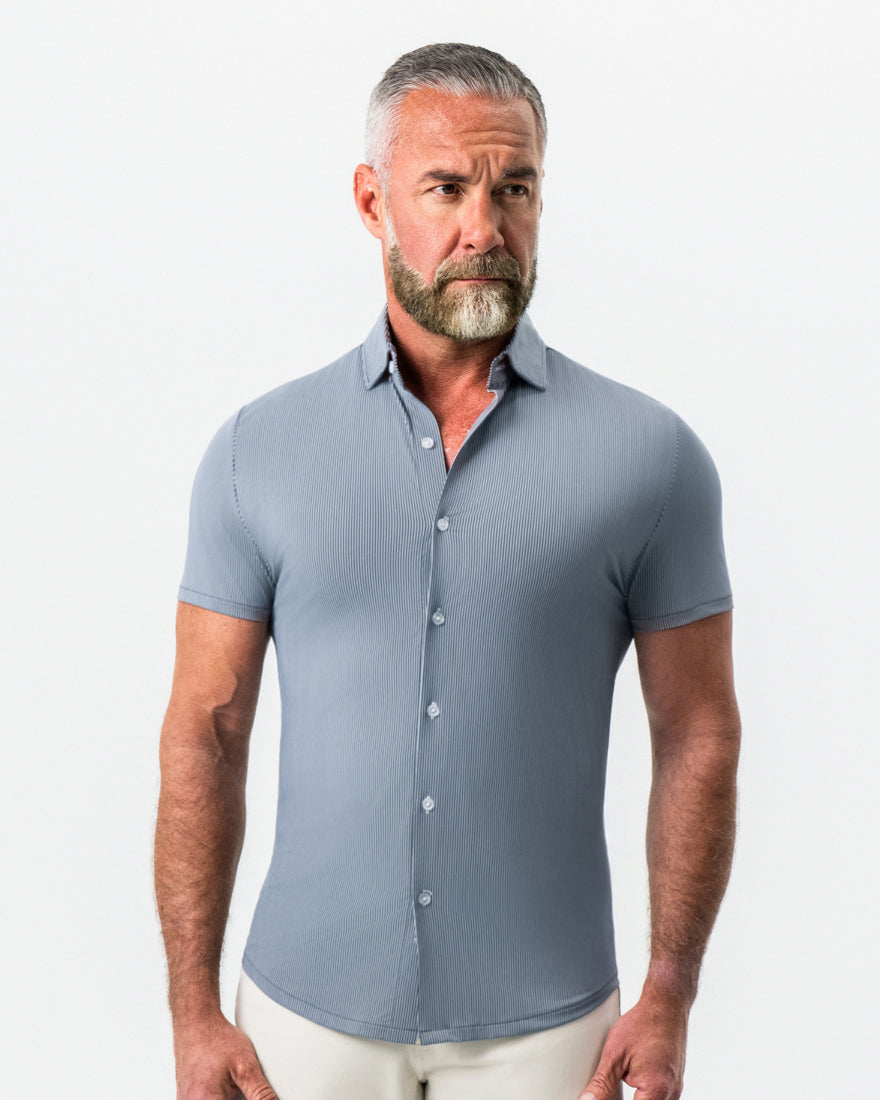 "The Lombardi" Navy Print Stripe