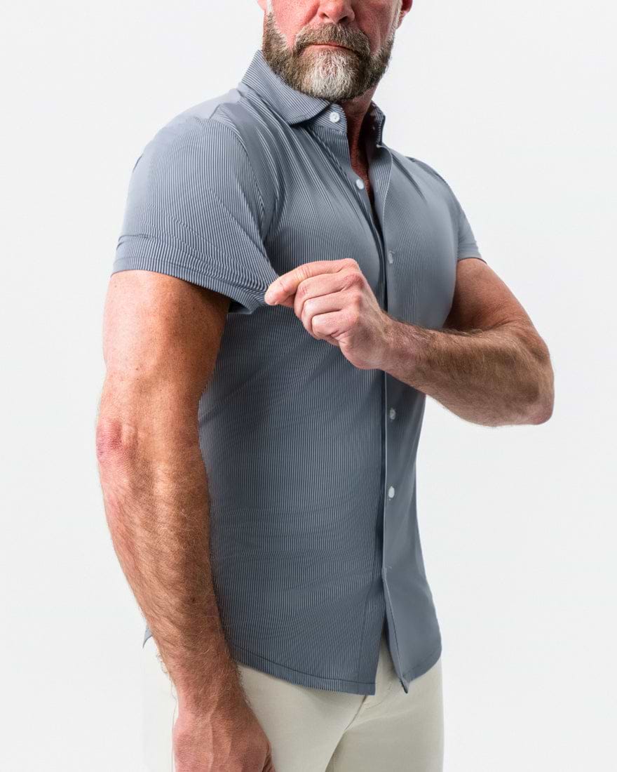 "The Lombardi" Navy Print Stripe