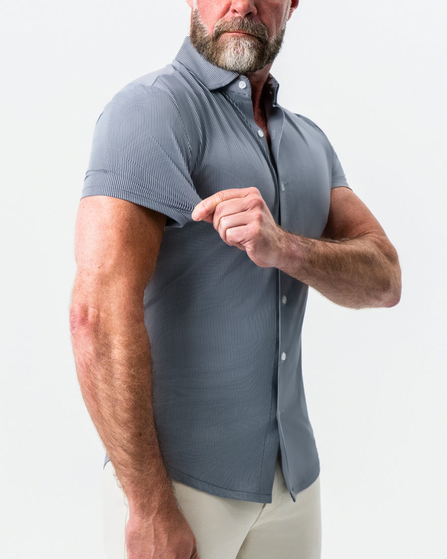 "The Lombardi" Navy Print Stripe