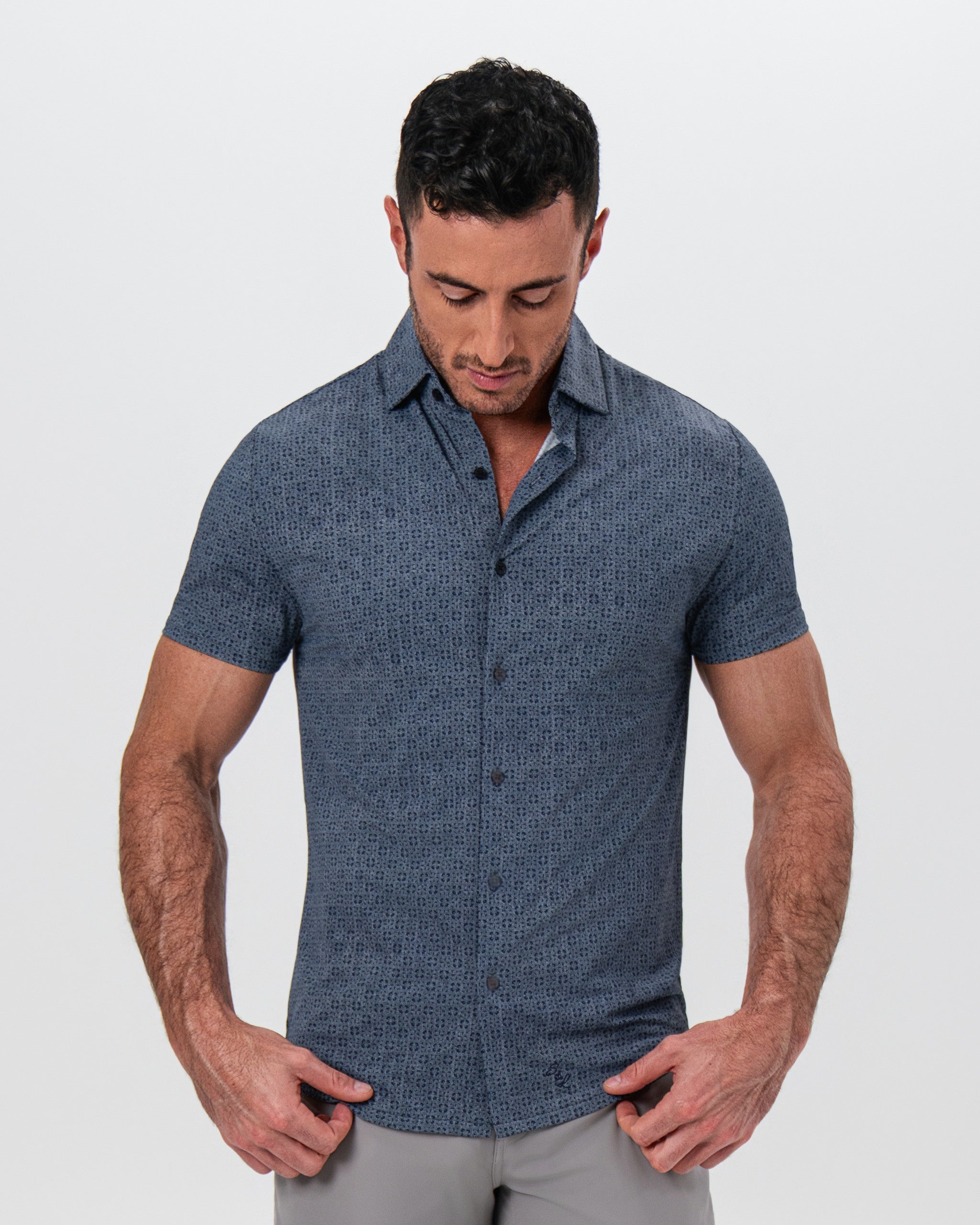 "The Misty" Slate and Navy Mosaic