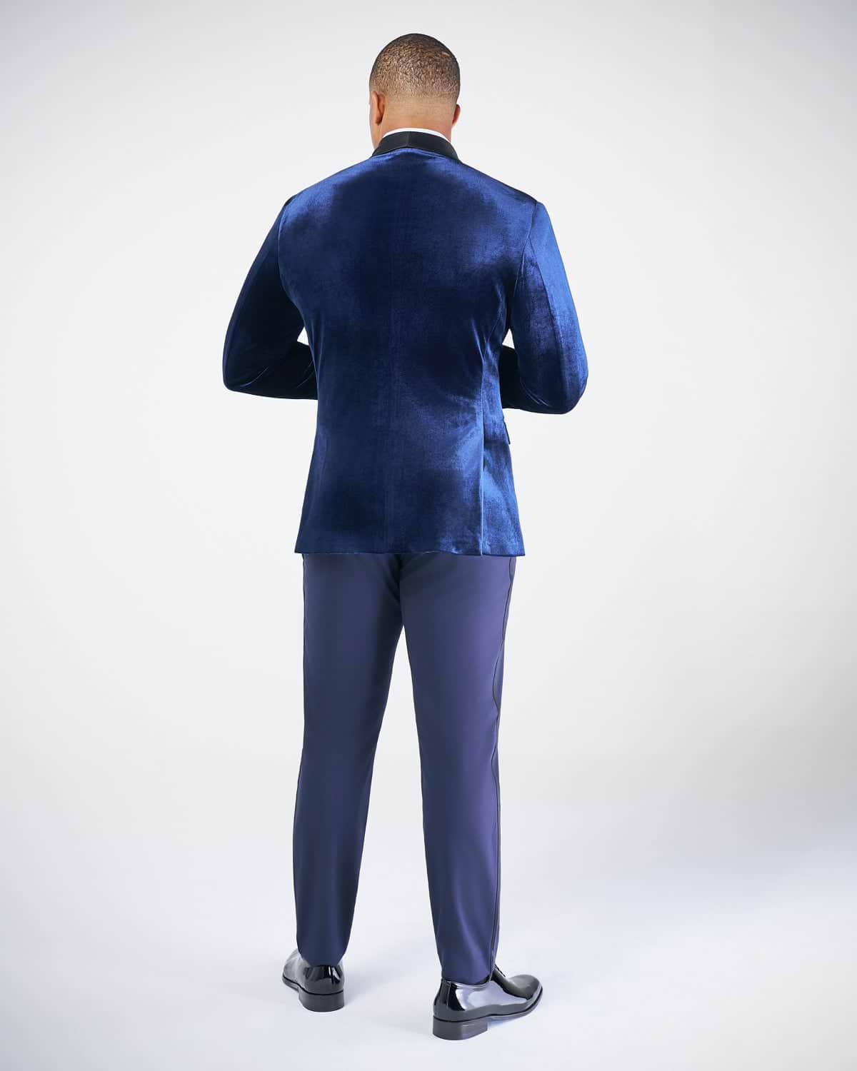 Athletic Fit Stretch Tuxedo Jacket - Blue Velvet
