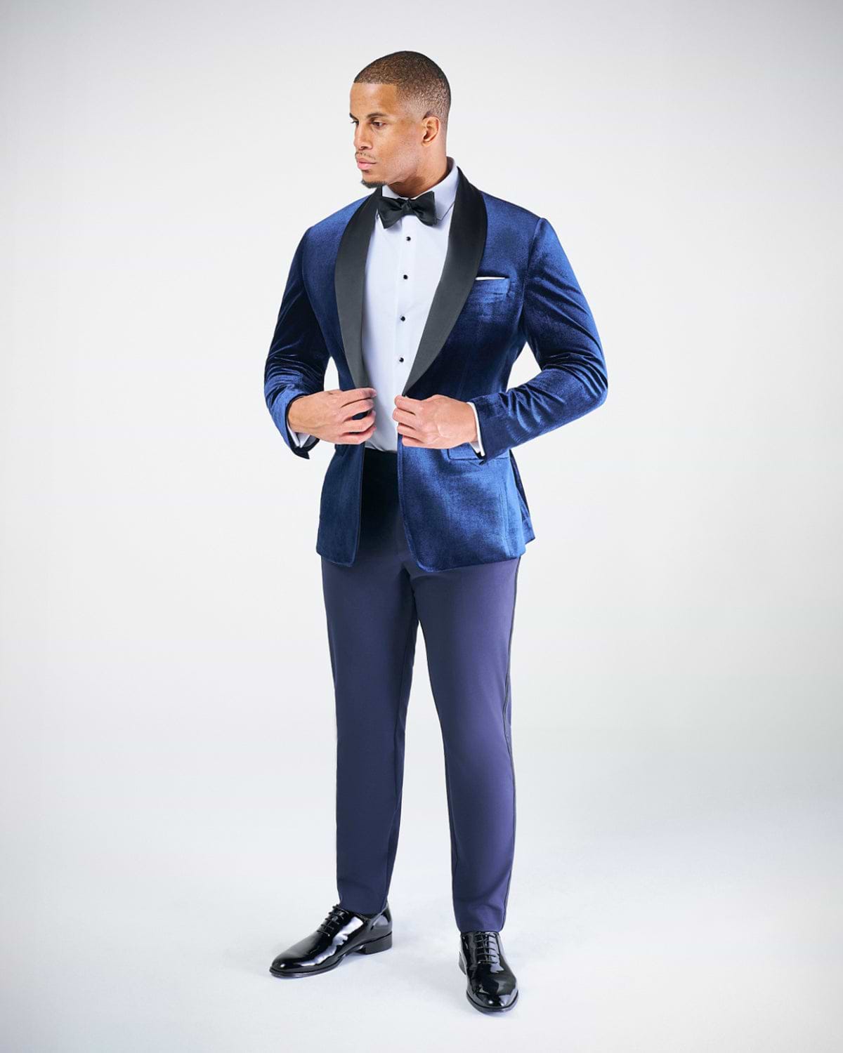 Athletic Fit Stretch Tuxedo Jacket - Blue Velvet