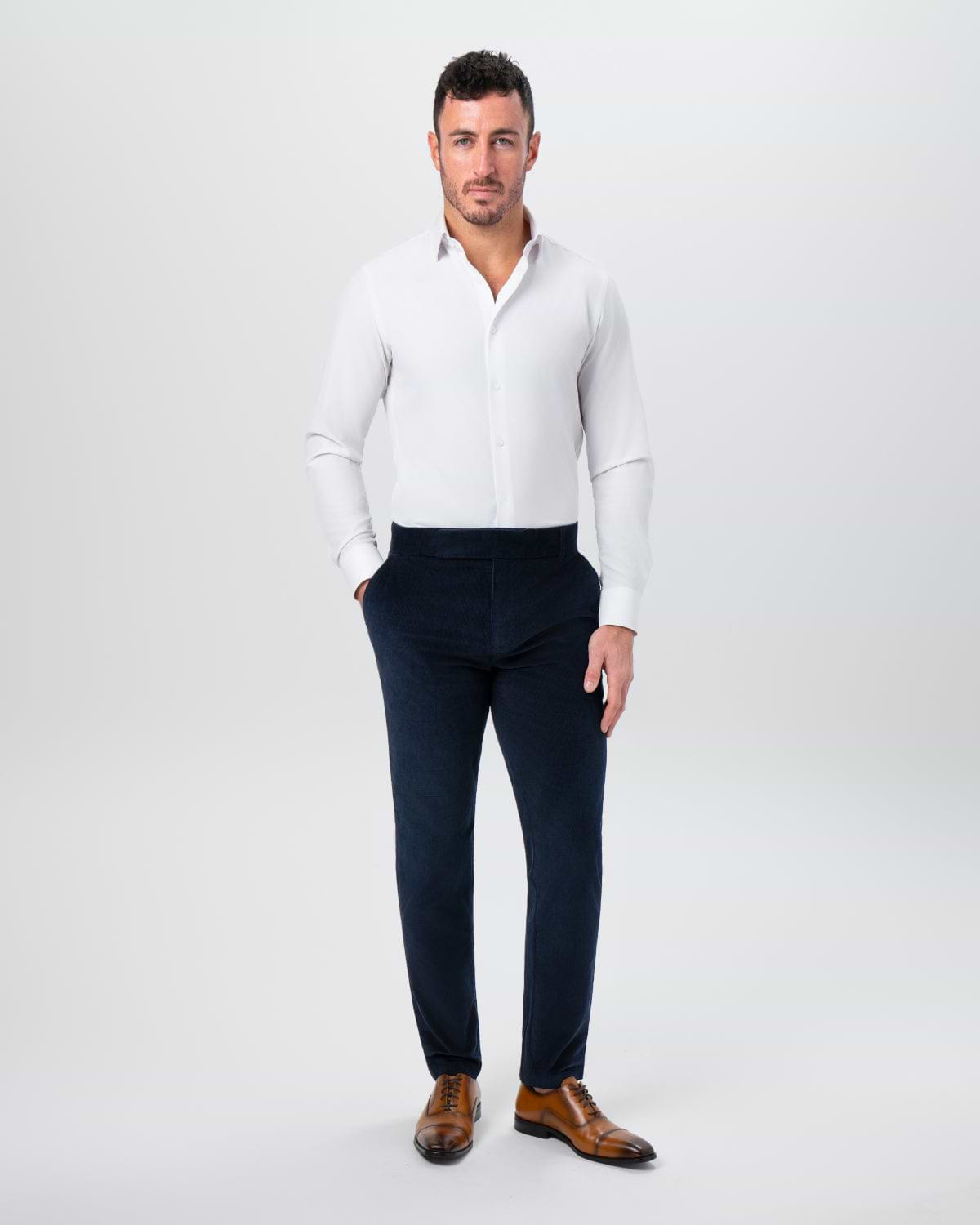 Unstructured Corduroy Suit - Dark Navy